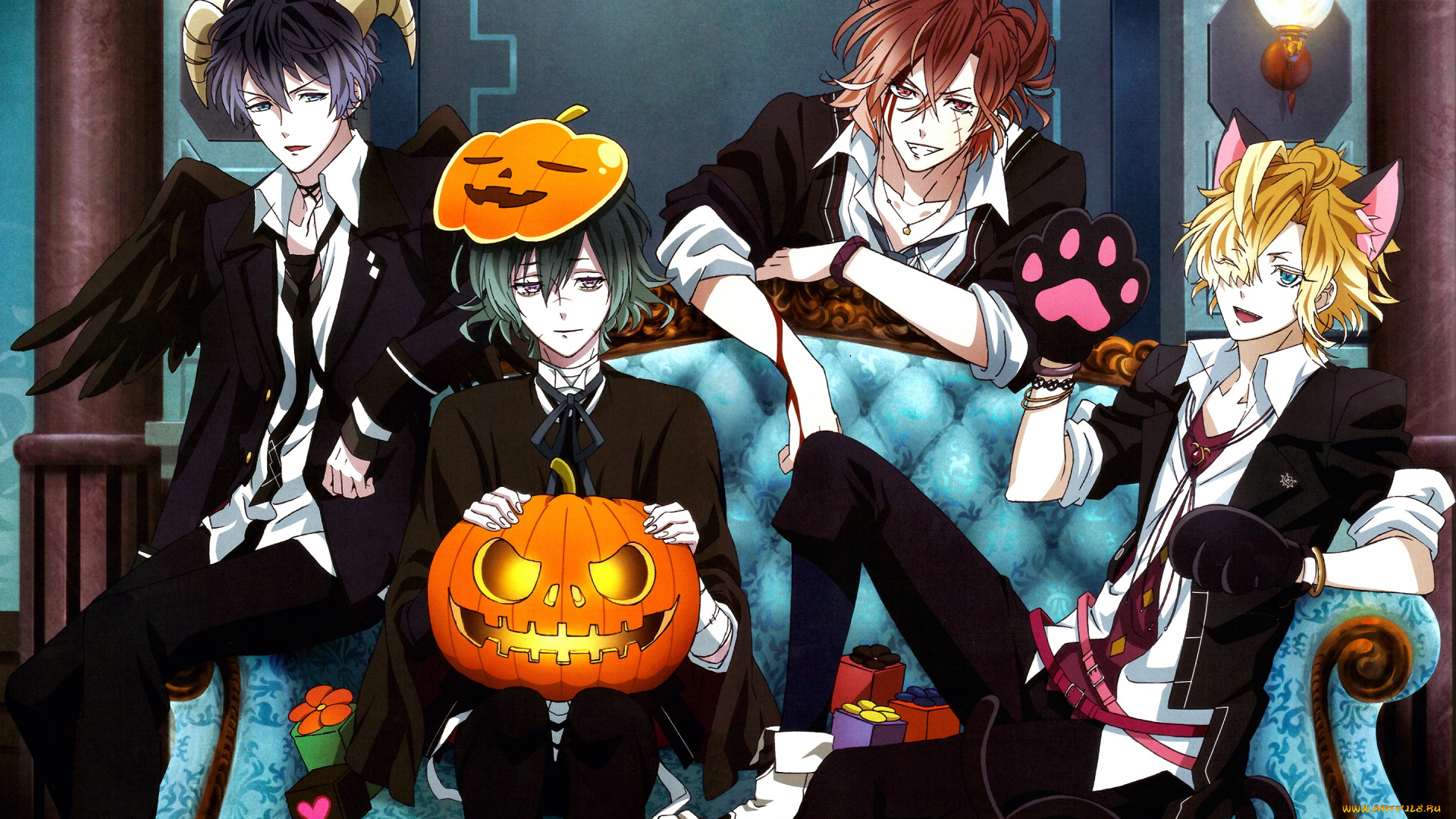 аниме, diabolik, lovers, парни