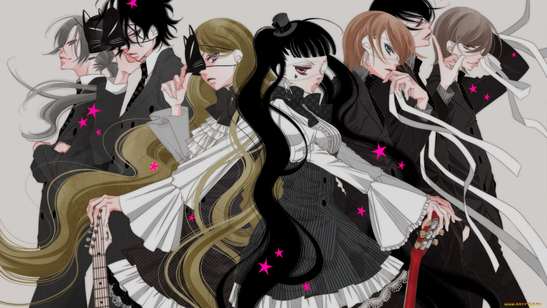 аниме, fukumenkei, noise, персонажи