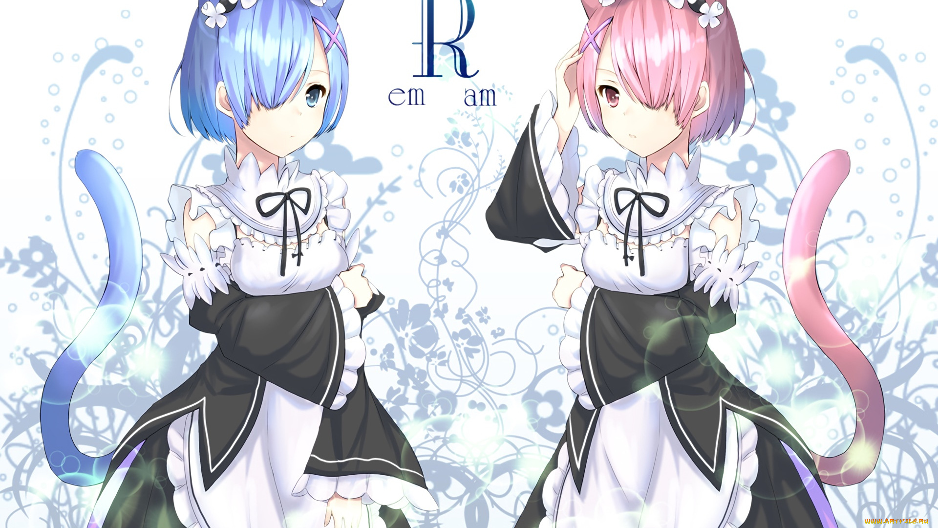 аниме, re, , zero, kara, hajimeru, isekai, seikatsu, взгляд, девушки, фон