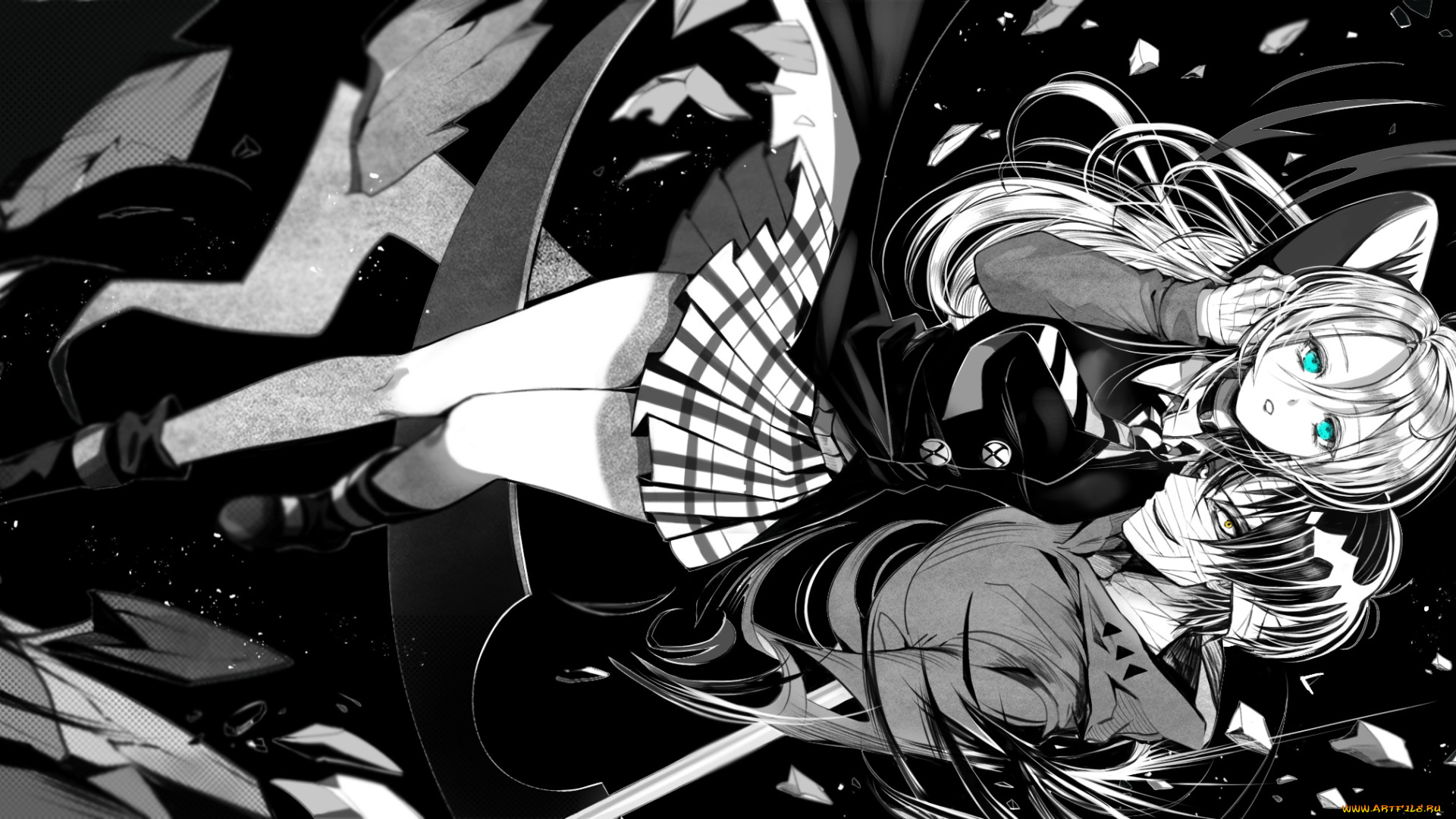 аниме, satsuriku, no, tenshi, парень, девушка