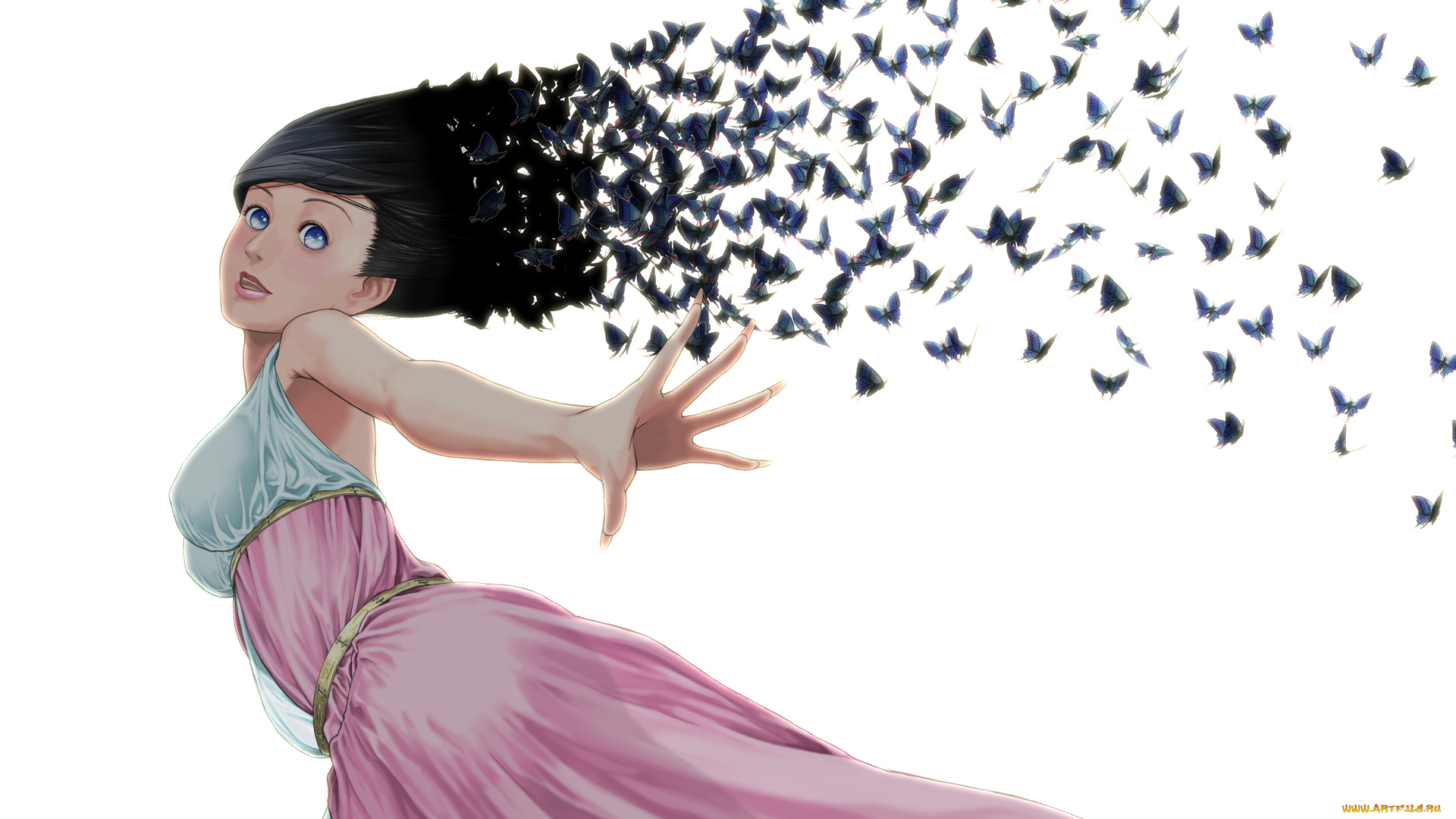 аниме, unknown, , другое, девушка, фон, взгляд