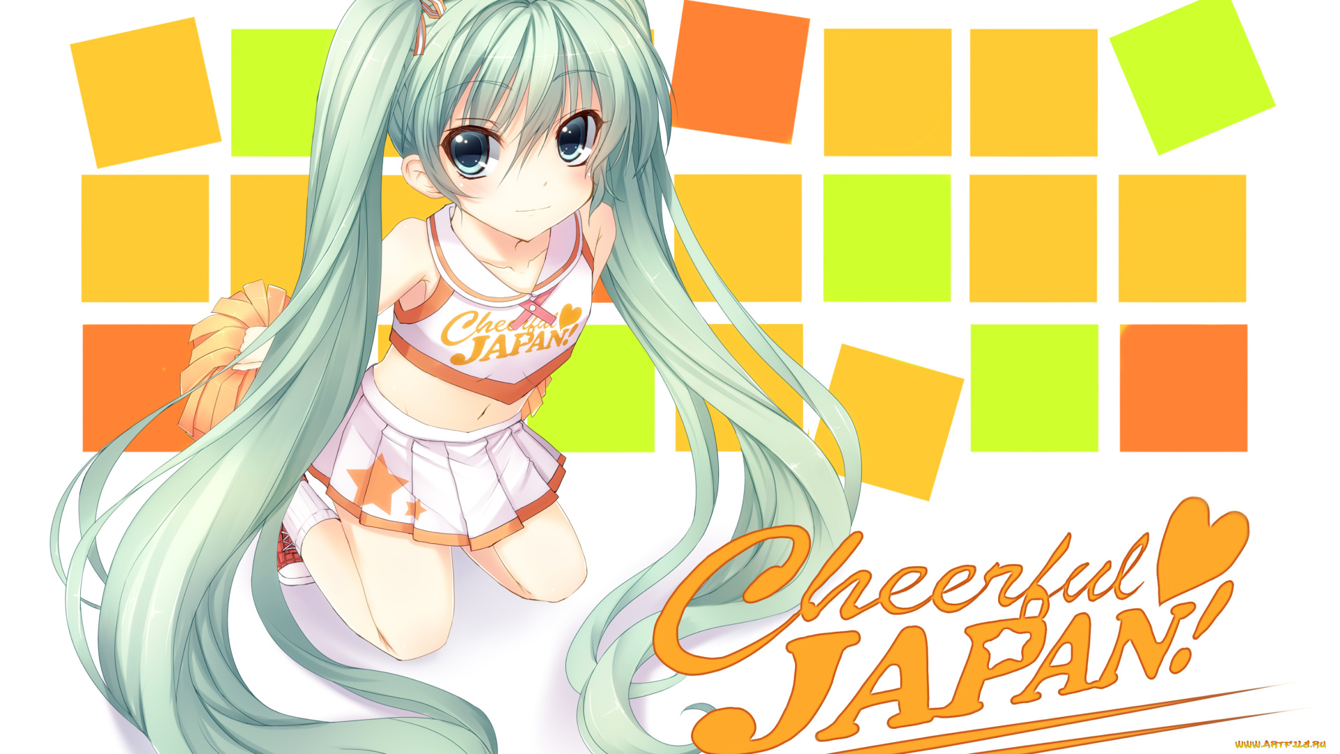 аниме, vocaloid, фон, девушка, взгляд