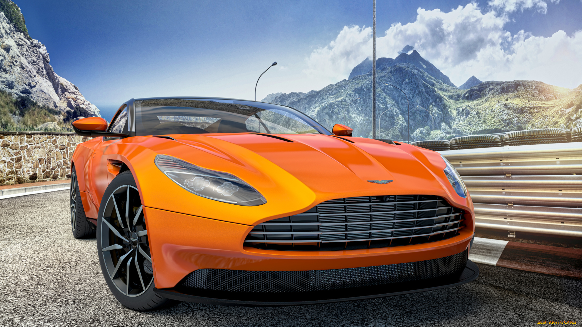 автомобили, 3д, фон, автомобиль