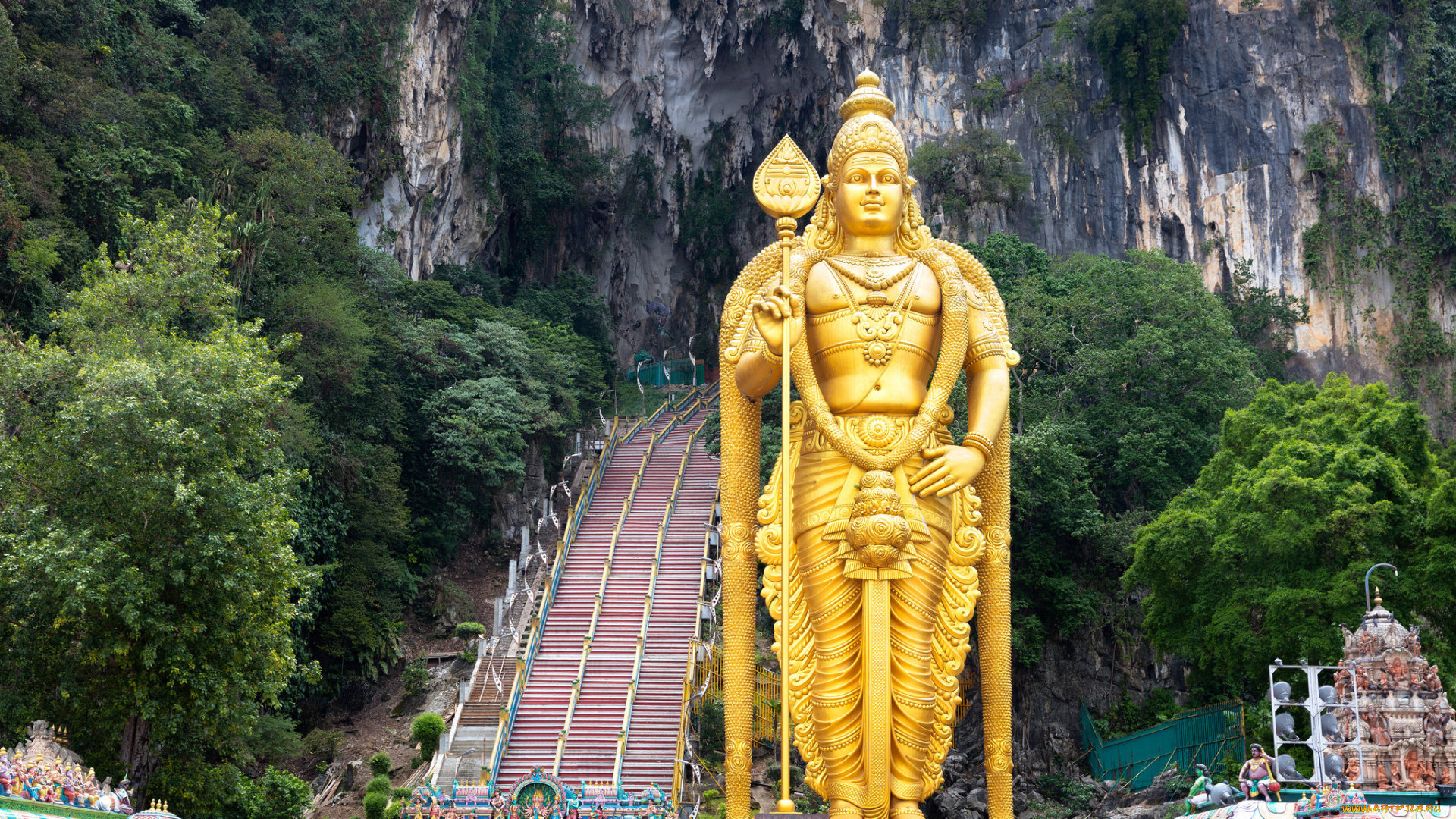 города, -, буддийские, и, другие, храмы, статуя