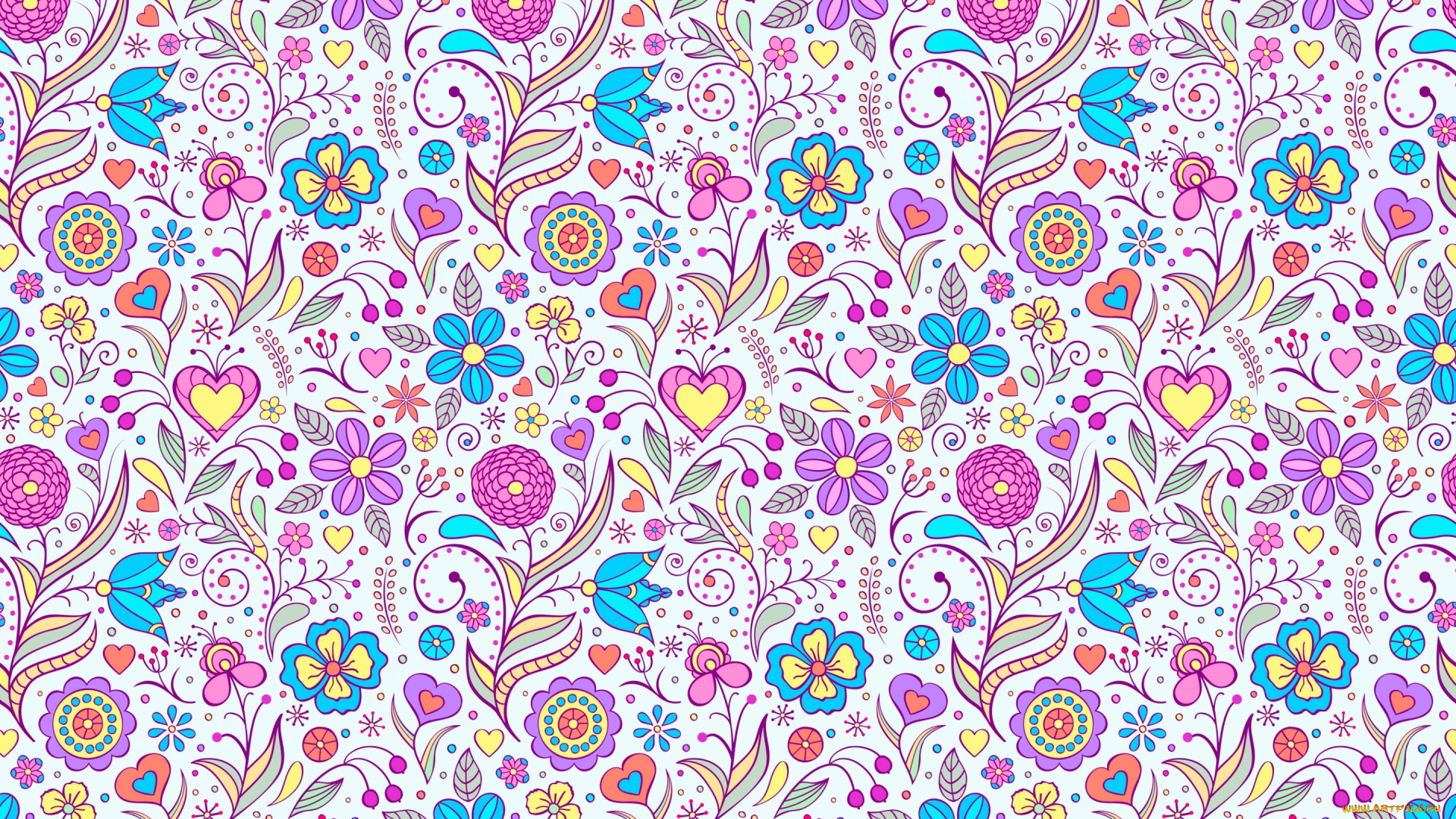 векторная, графика, цветы, , flowers, листья, цветы, пестрый