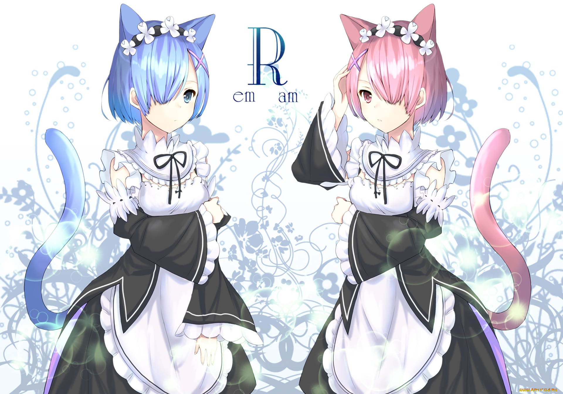 аниме, re, , zero, kara, hajimeru, isekai, seikatsu, взгляд, девушки, фон