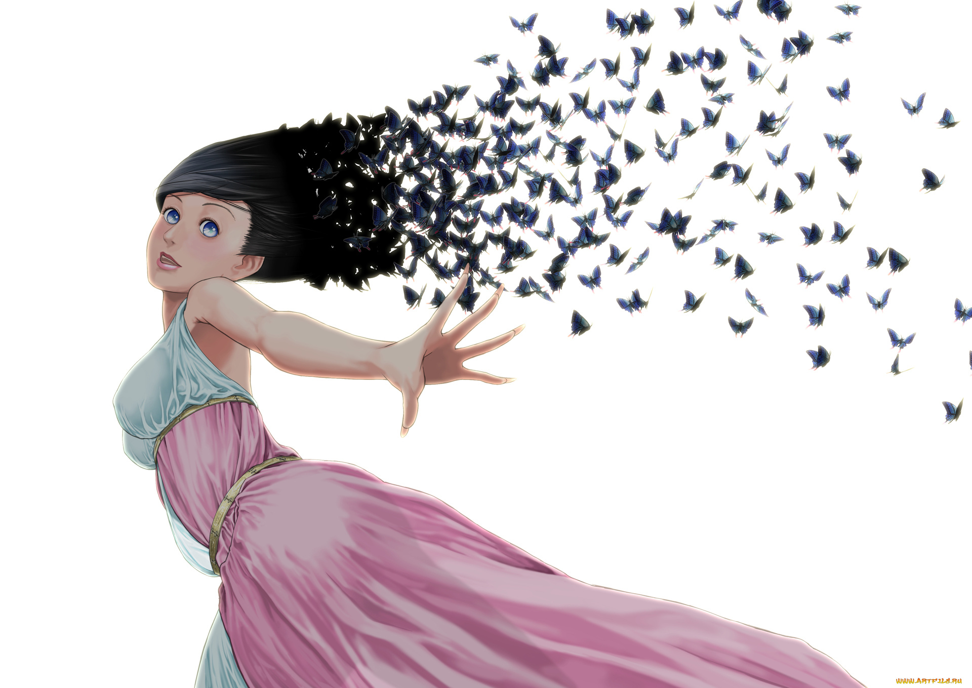 аниме, unknown, , другое, девушка, фон, взгляд