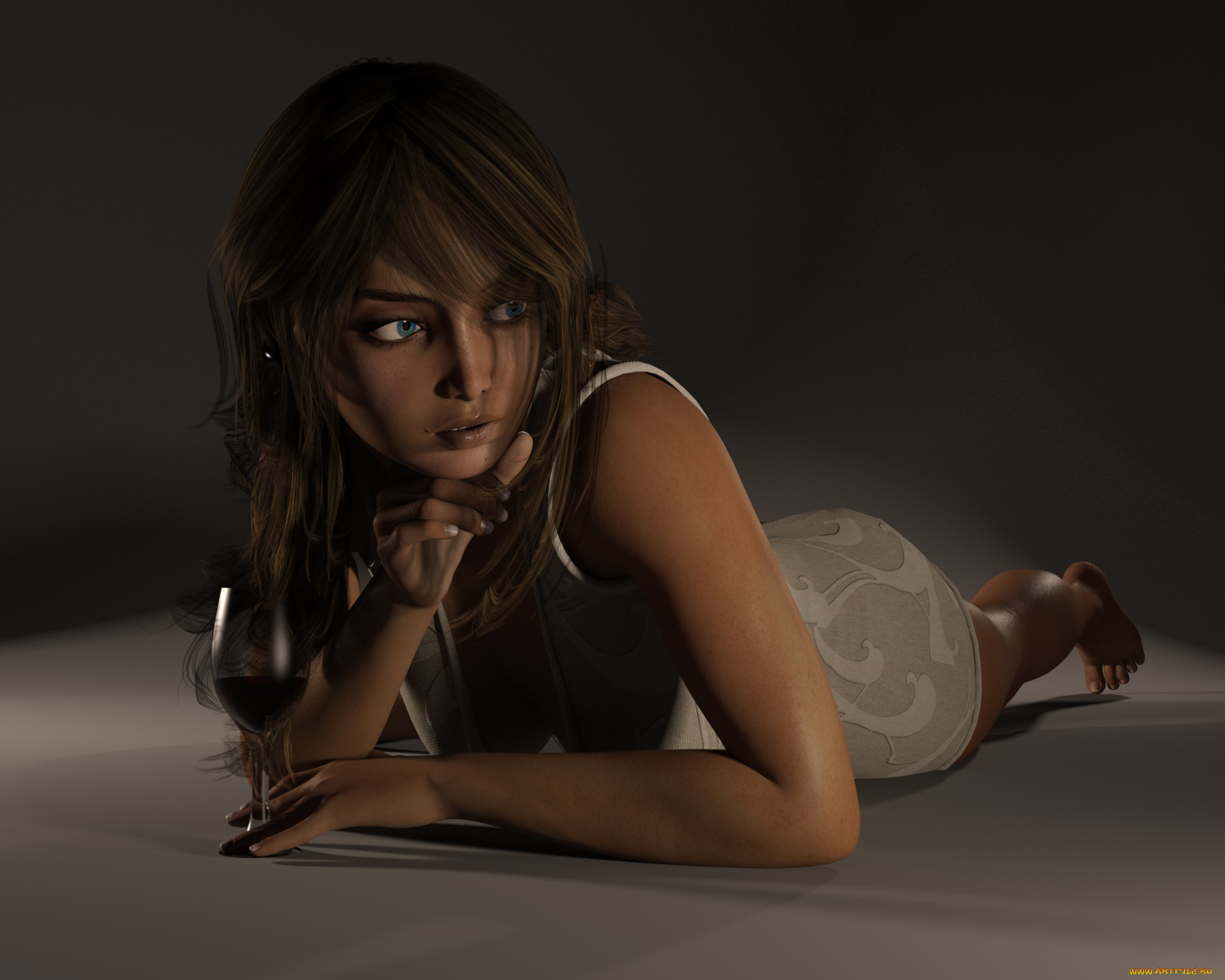 3д, графика, люди, , people, фон, взгляд, девушка