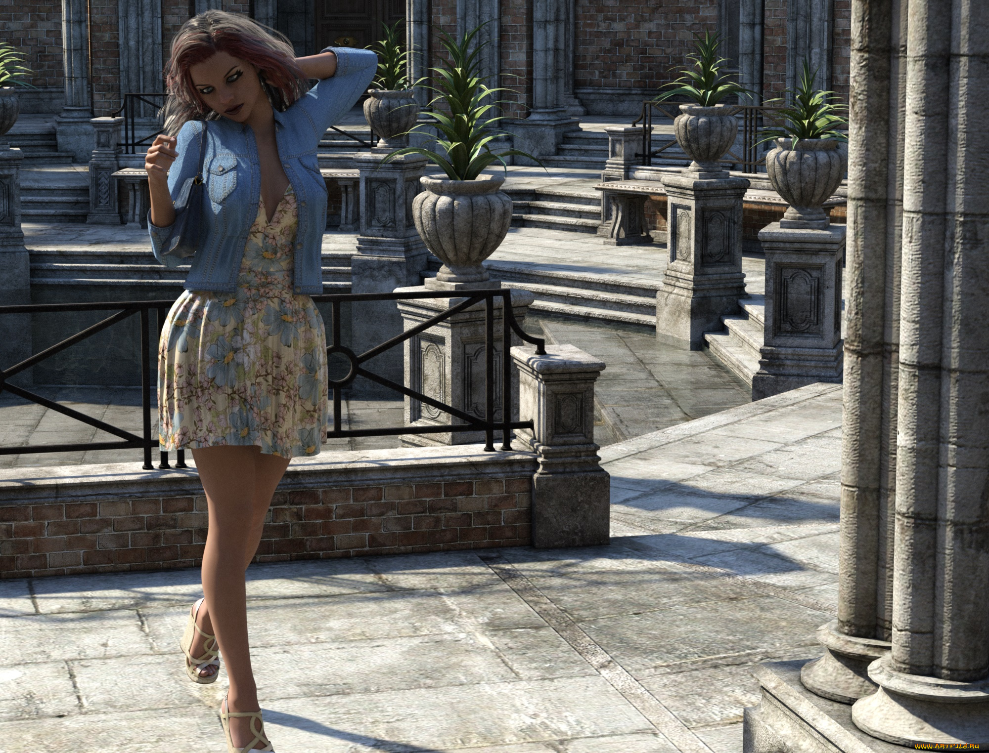 3д, графика, люди, , people, фон, девушка, взгляд