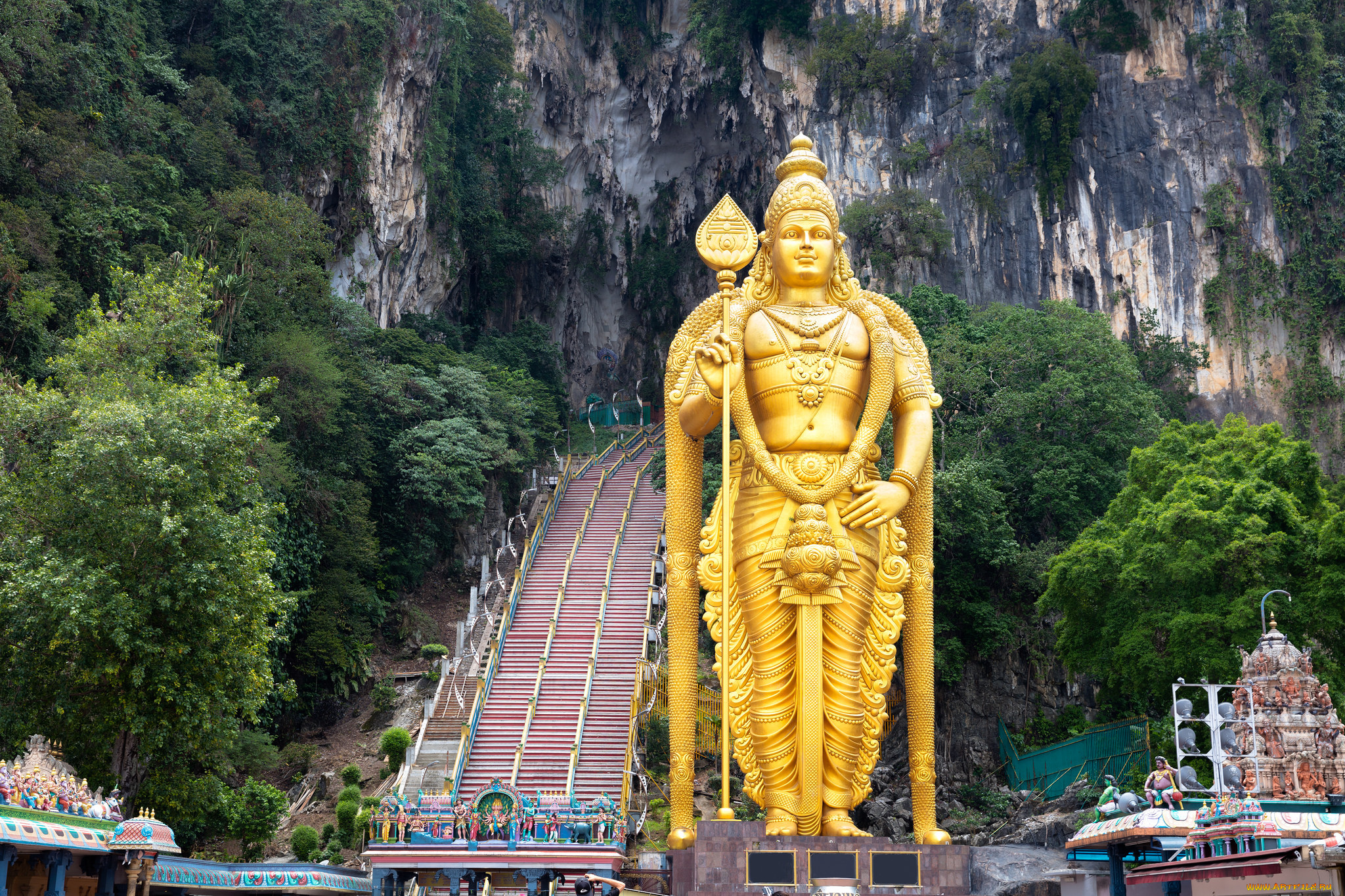 города, -, буддийские, и, другие, храмы, статуя