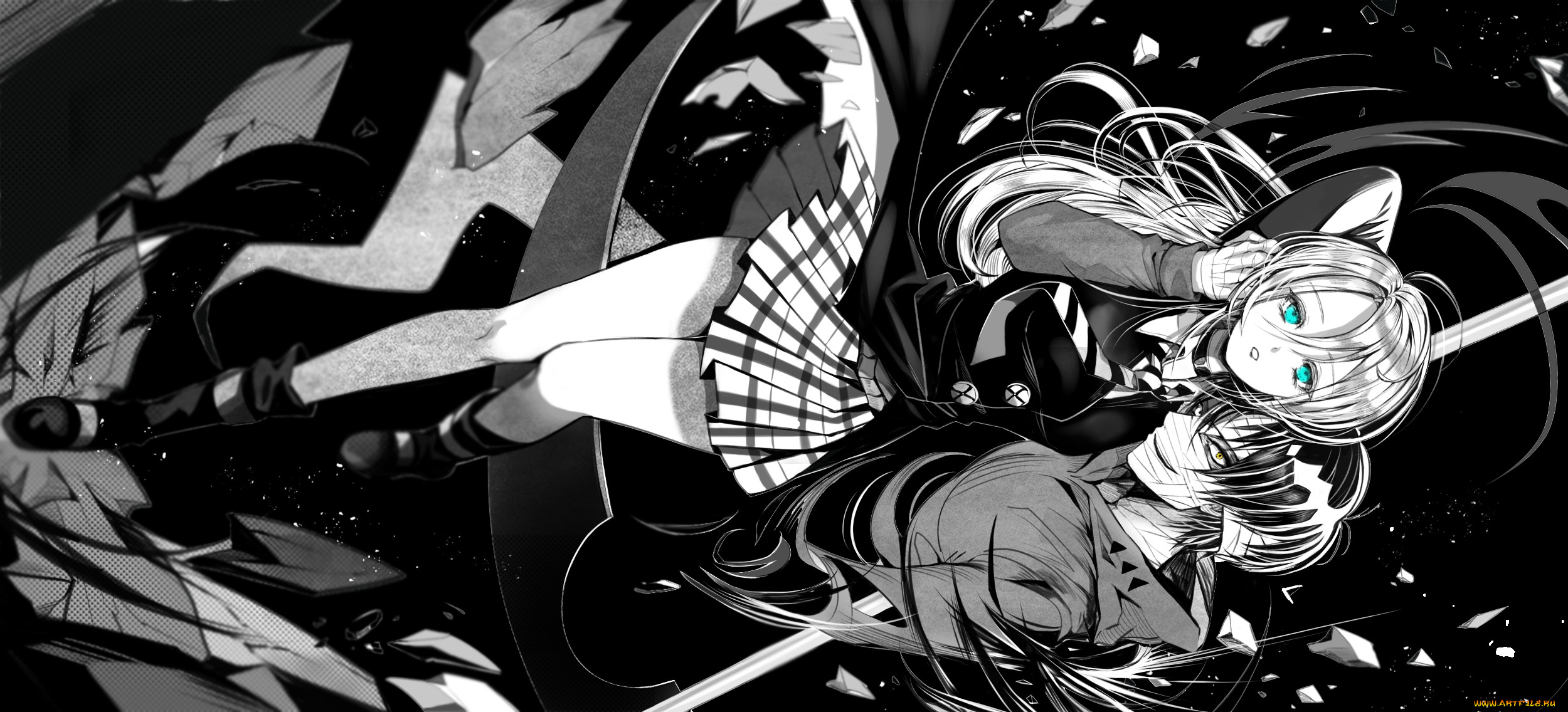 аниме, satsuriku, no, tenshi, парень, девушка