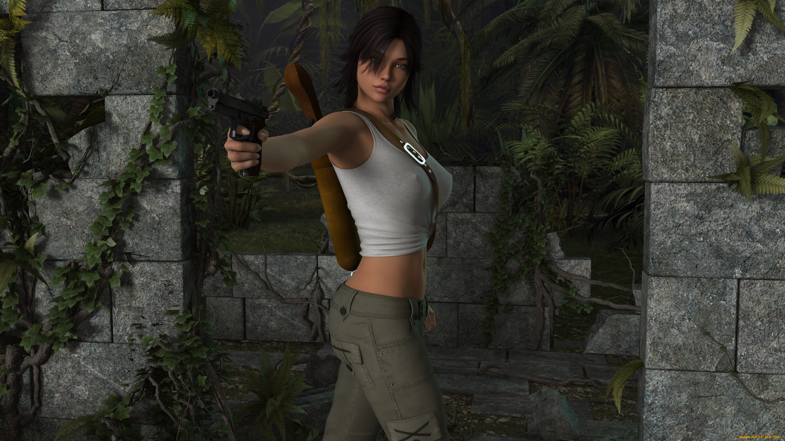 3д, графика, фантазия, , fantasy, взгляд, фон, девушка