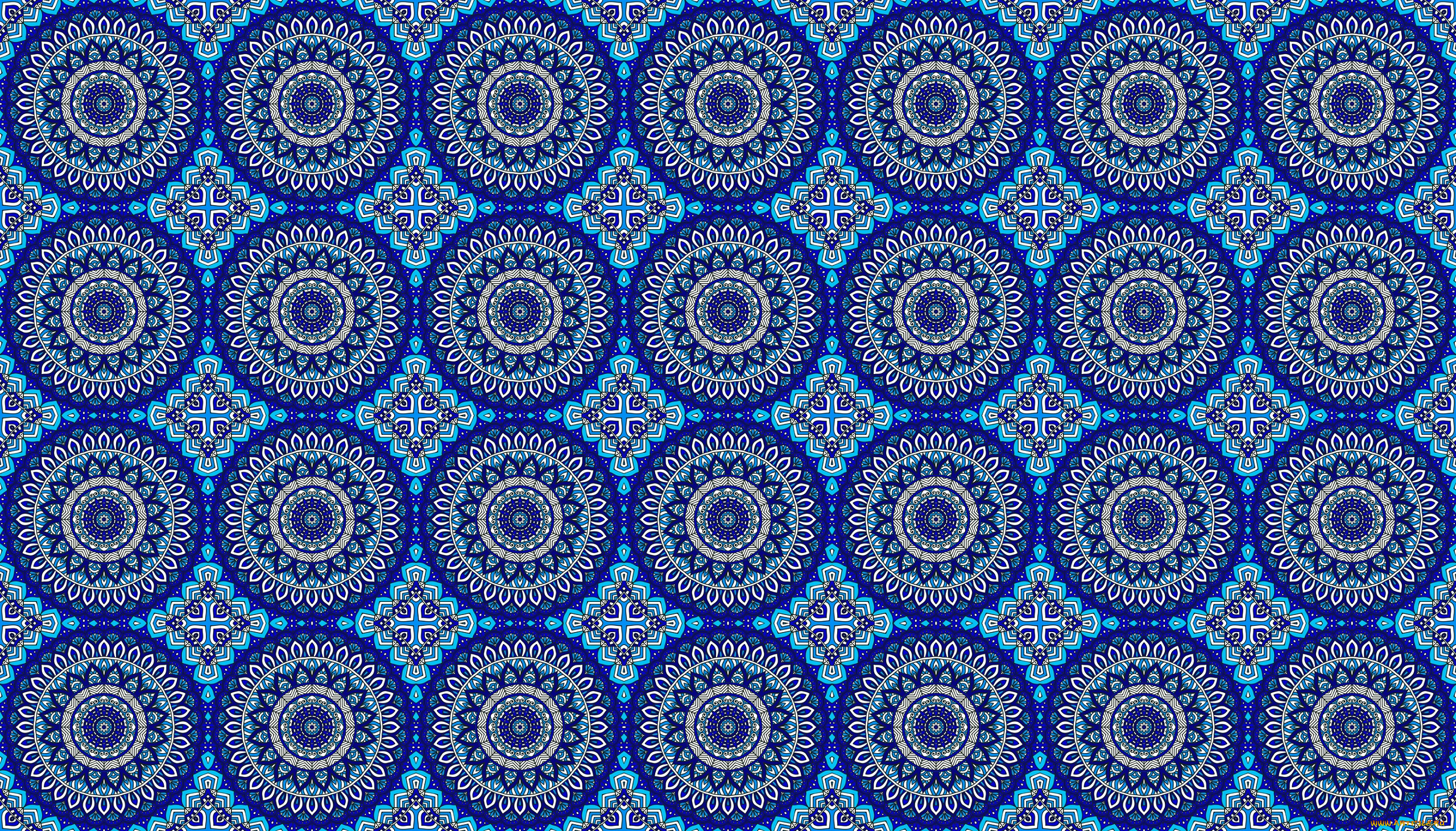 векторная, графика, графика, , graphics, орнамент, круги, синий, узор