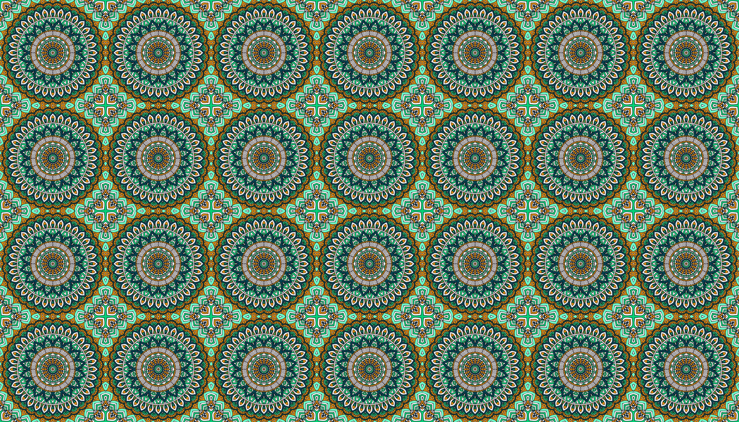 векторная, графика, графика, , graphics, зеленый, узор, орнамент, круги