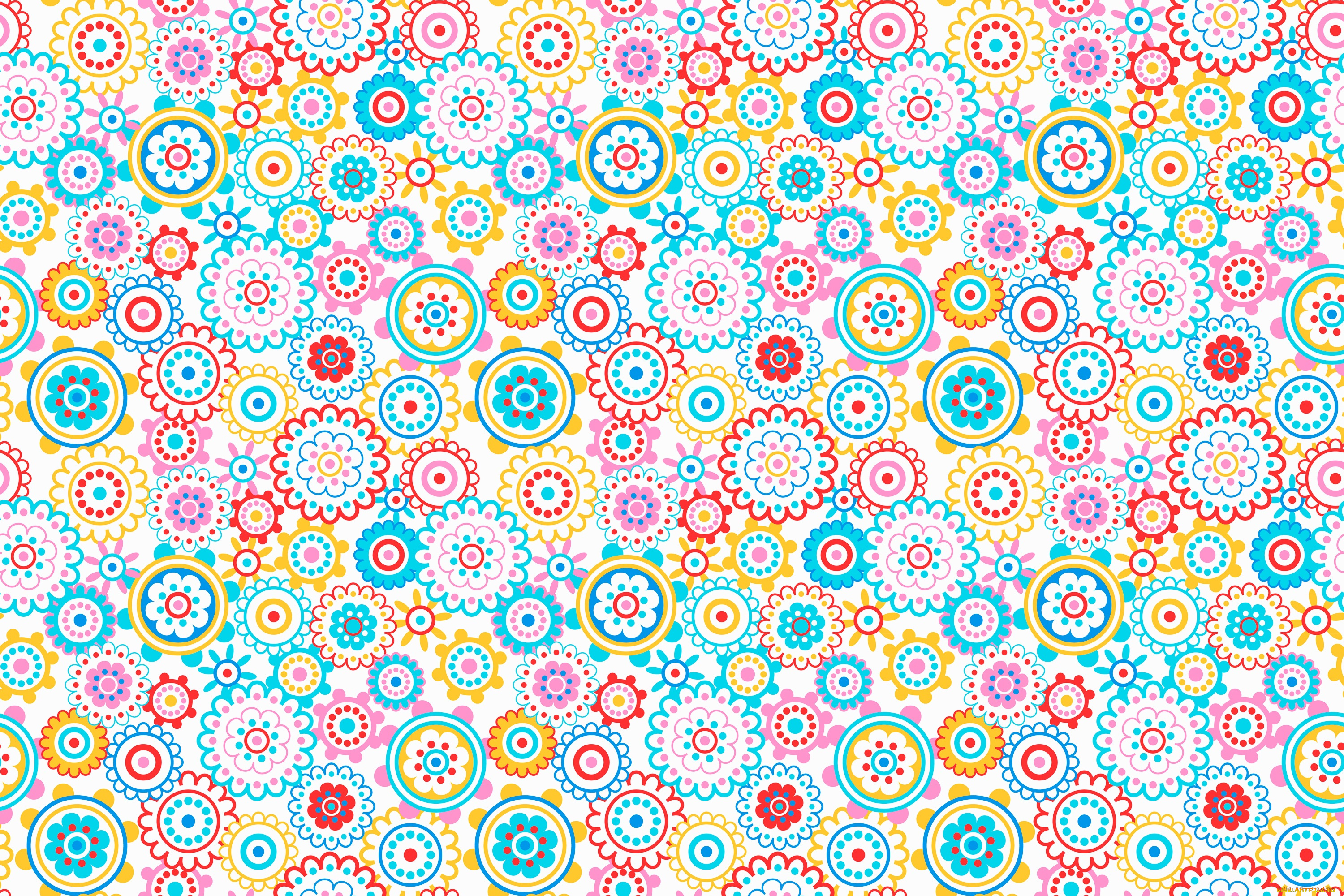 векторная, графика, цветы, , flowers, цветы, узор, круги