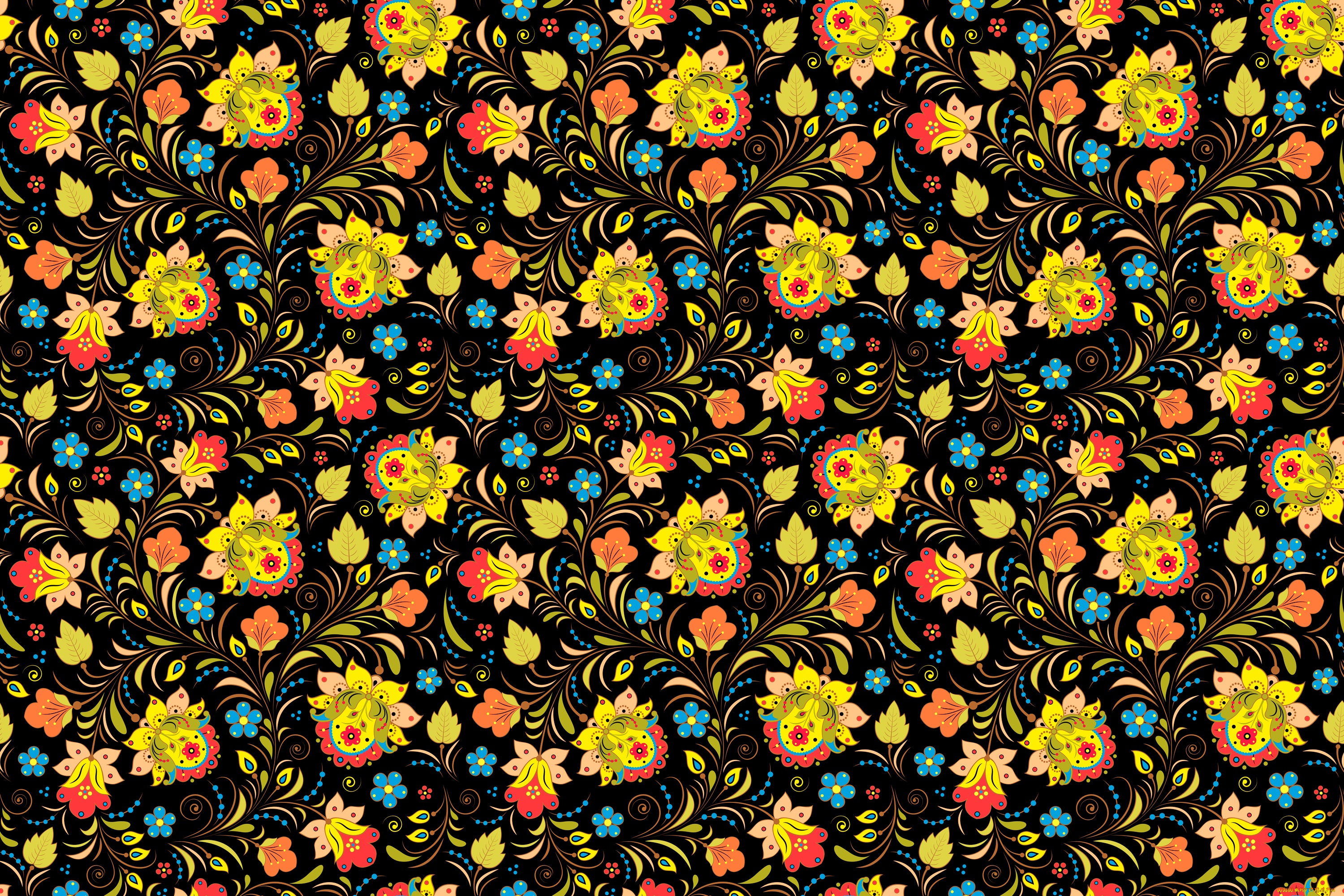 векторная, графика, цветы, , flowers, цветы, узор, пестрый