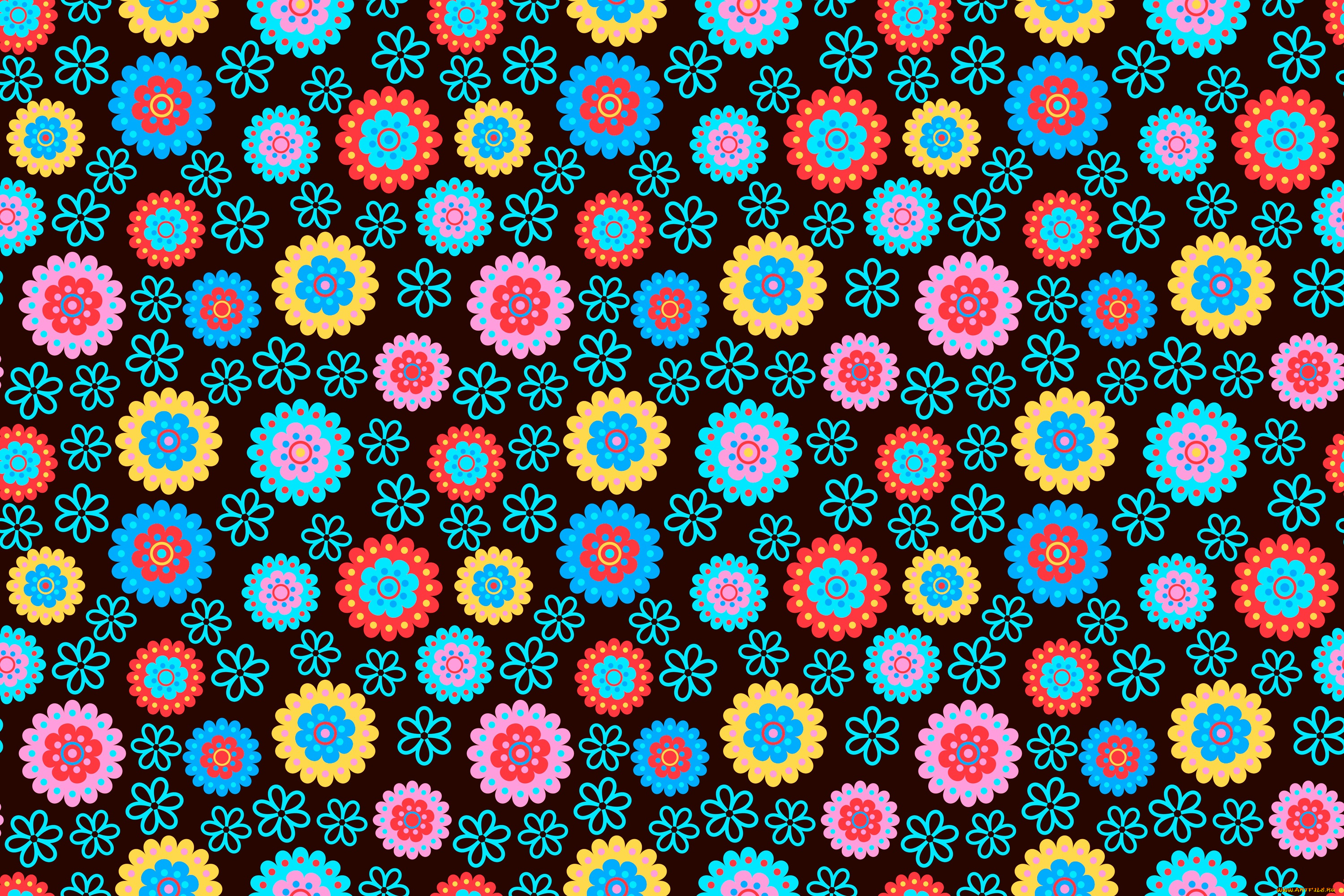 векторная, графика, цветы, , flowers, цветы, разноцветный, узор