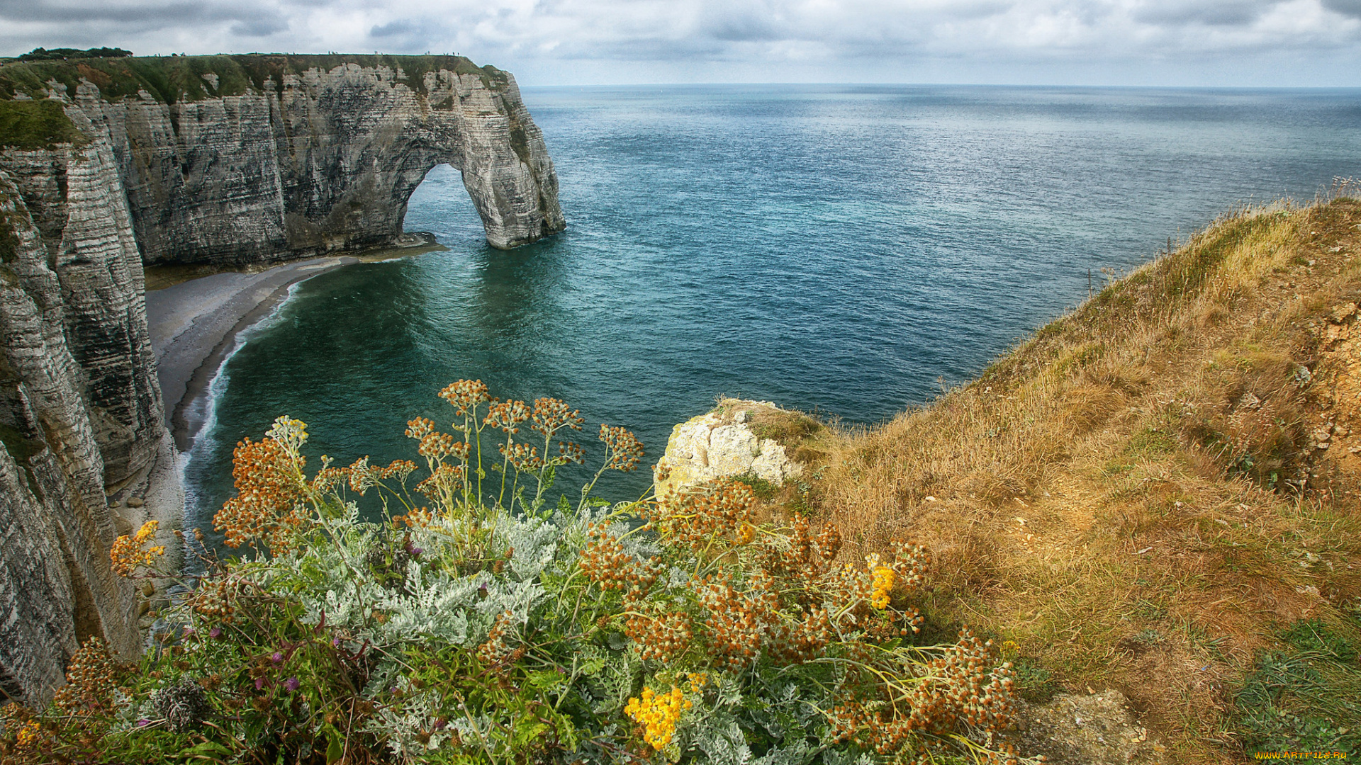 природа, побережье, простор