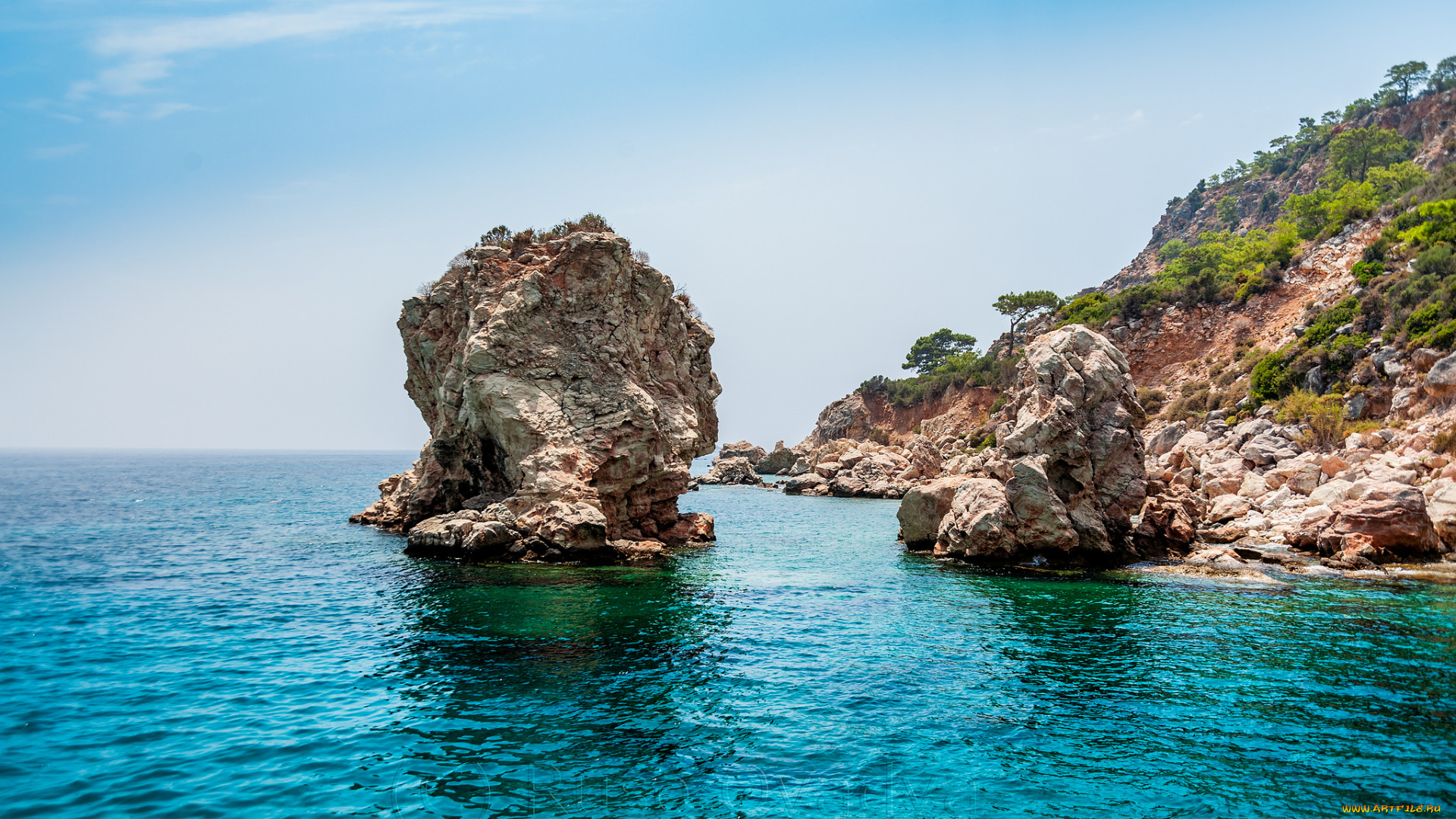 природа, побережье, простор