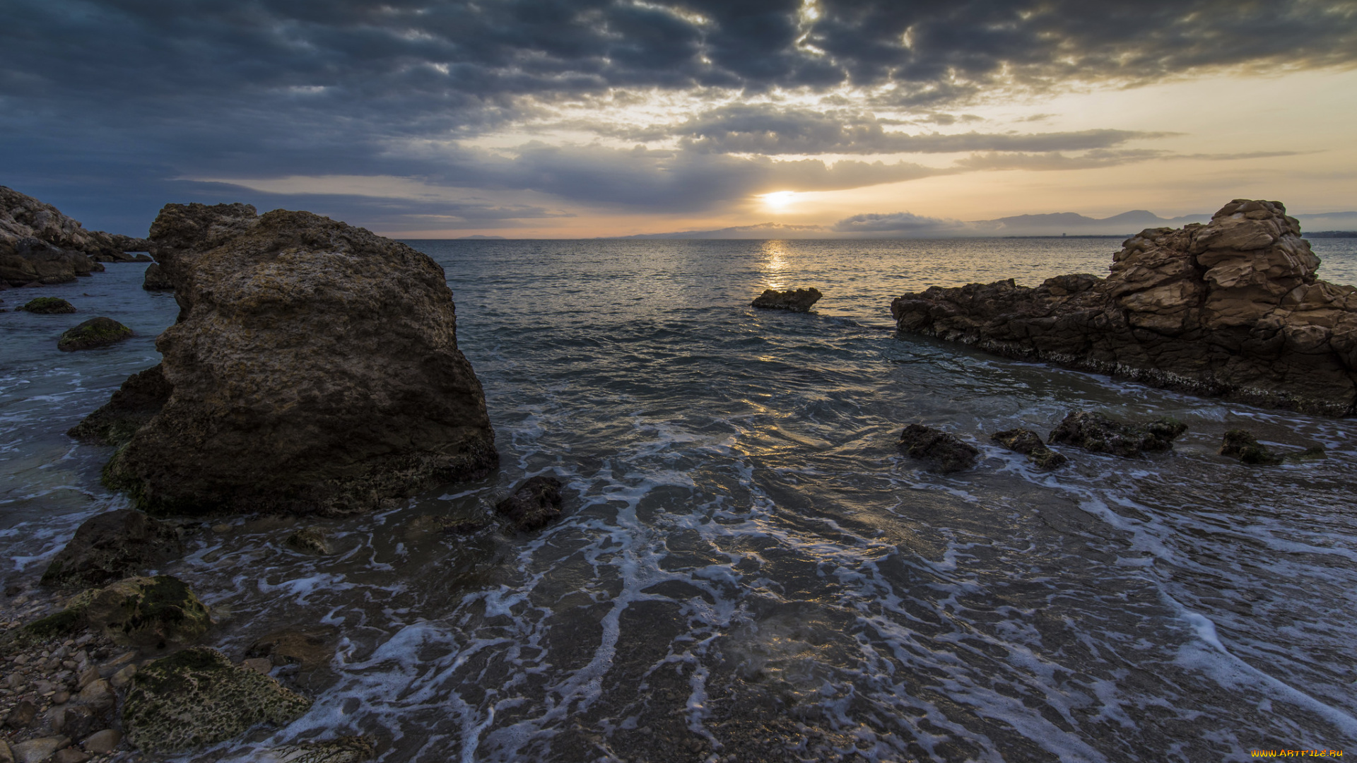 природа, побережье, простор