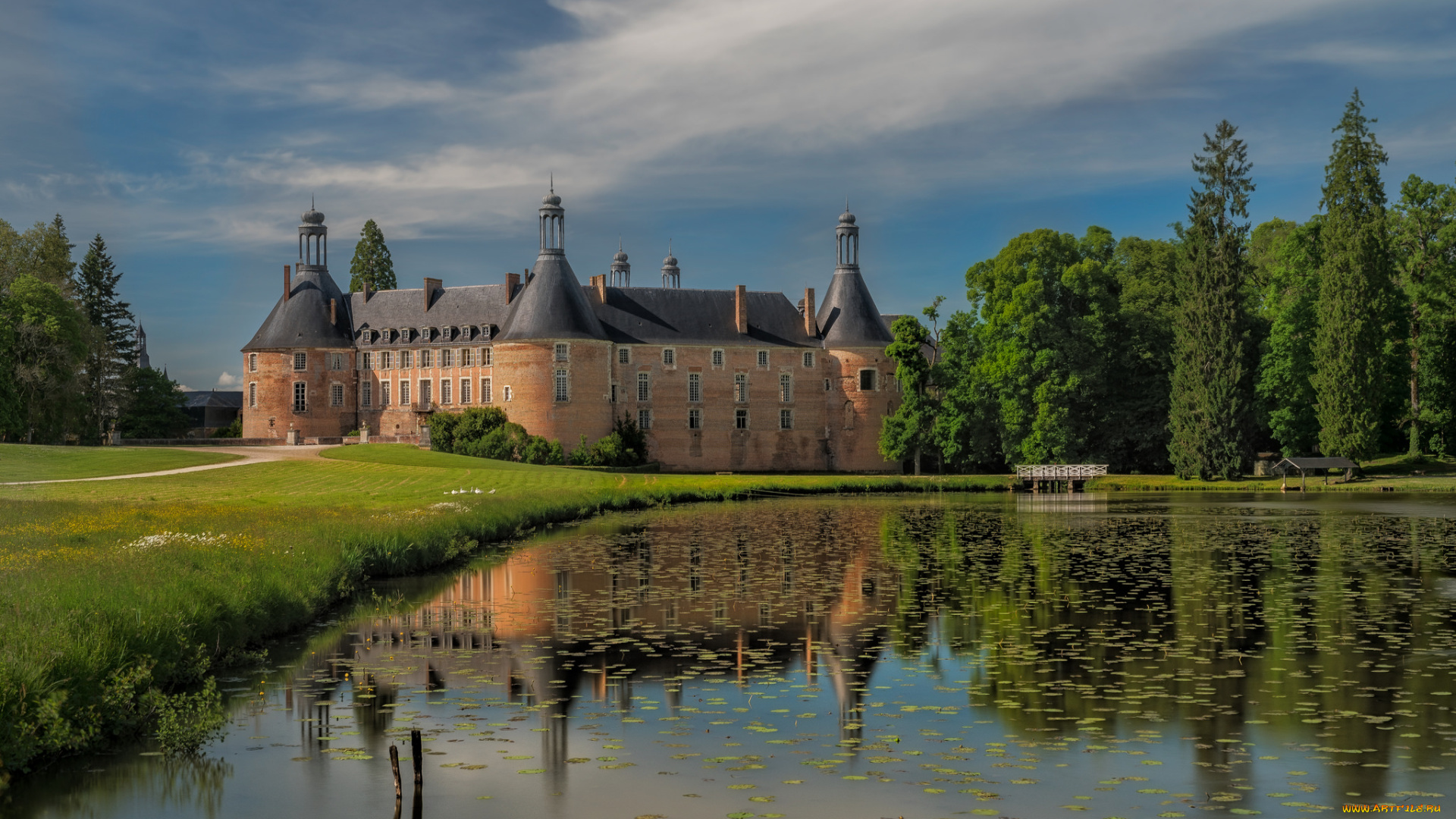 saint, fargeau, города, замки, франции, простор