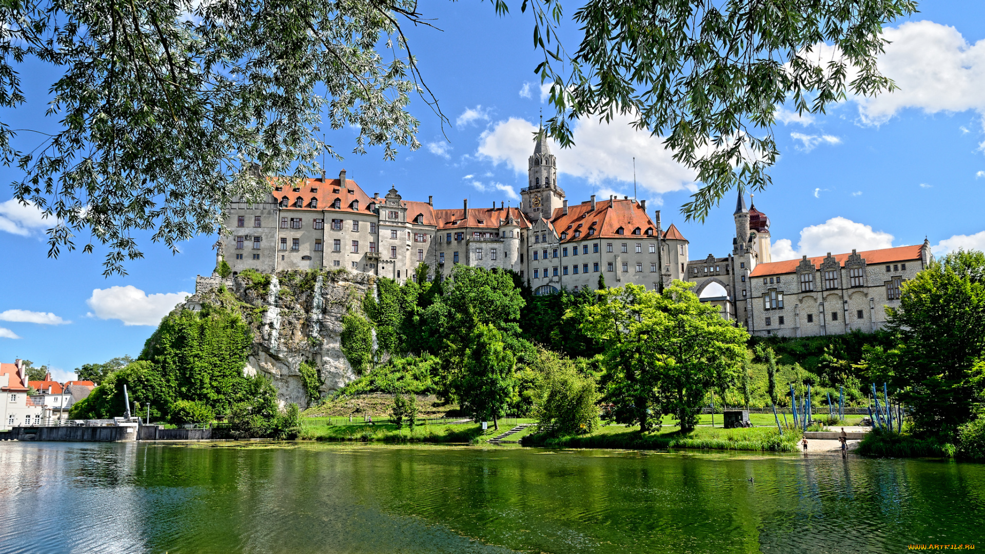 schloss, sigmaringen, города, замки, германии, простор