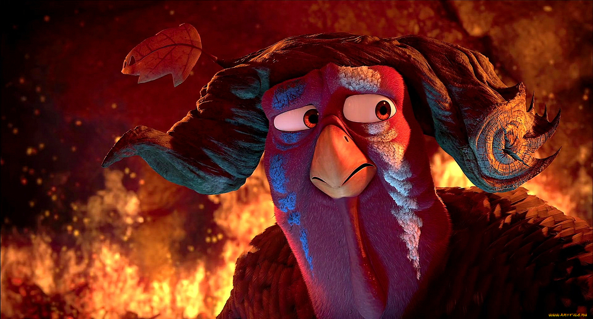 мультфильмы, free, birds, птица, пламя, огонь, парик, индюк, лист