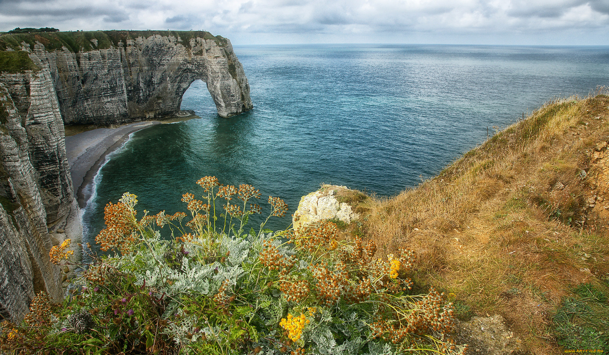 природа, побережье, простор