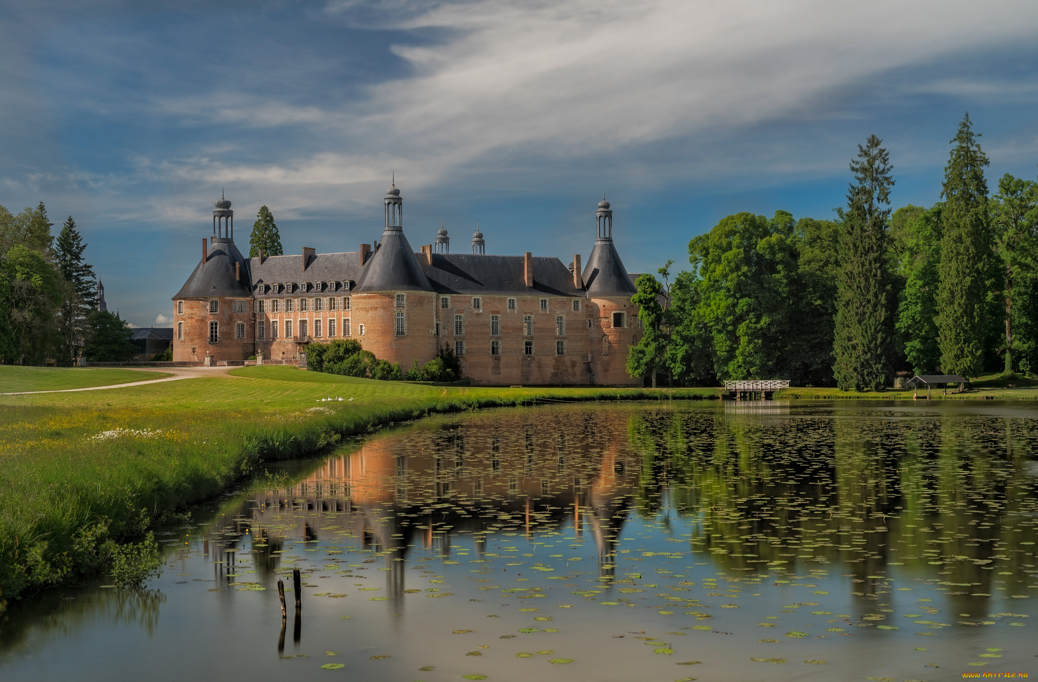 saint, fargeau, города, замки, франции, простор