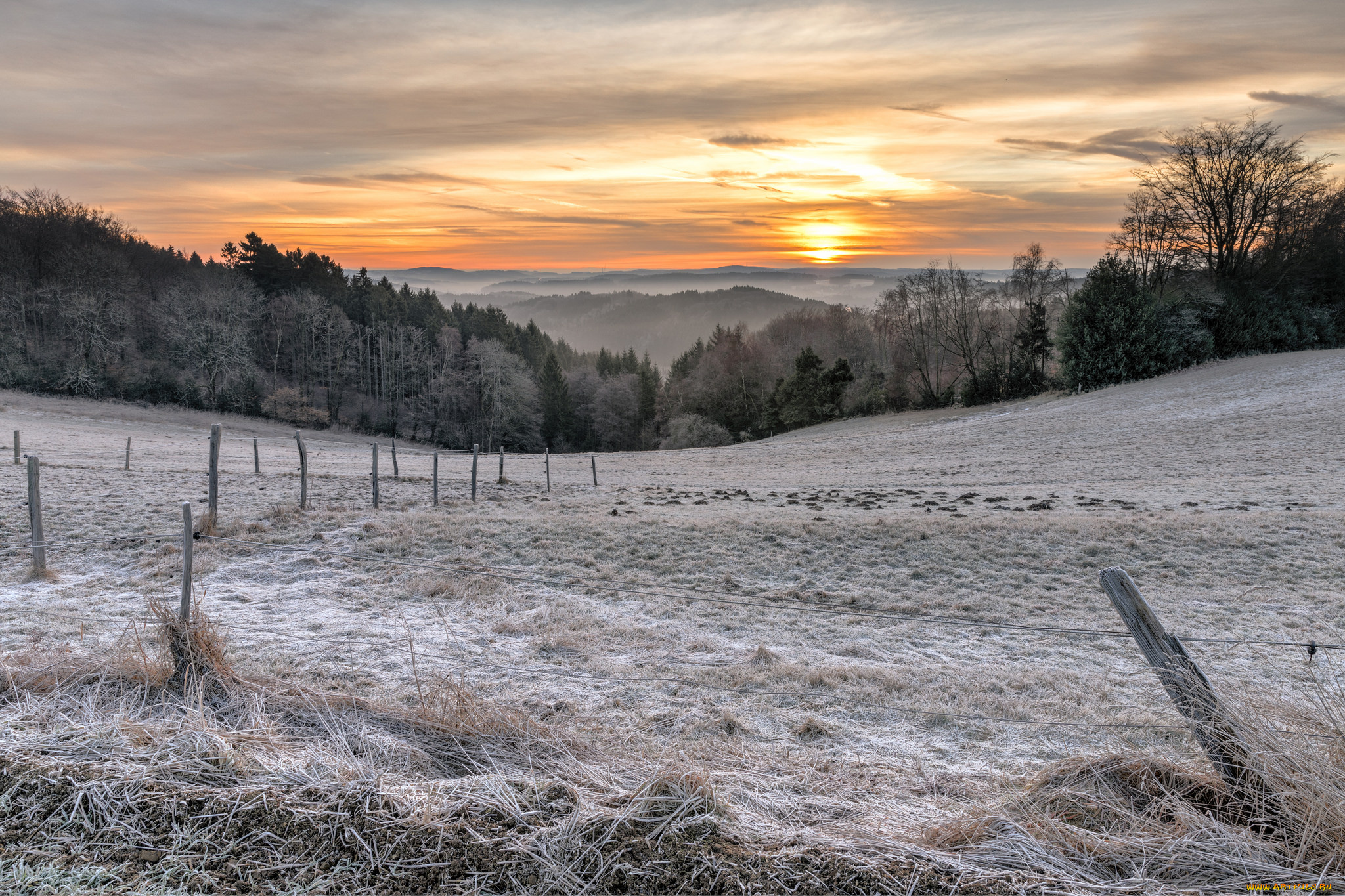 природа, зима, простор