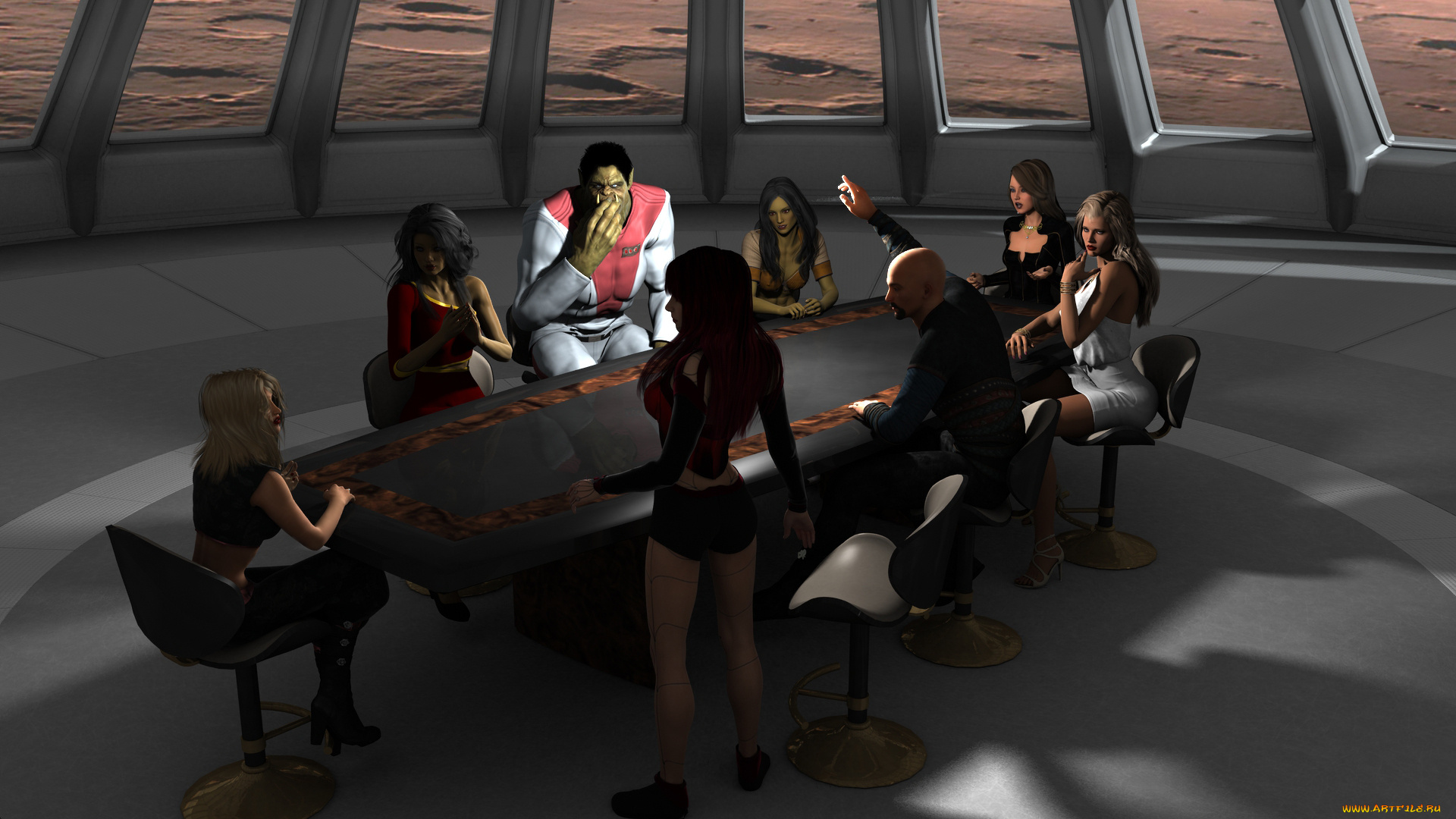 3д, графика, фантазия, , fantasy, девушка, взгляд, фон