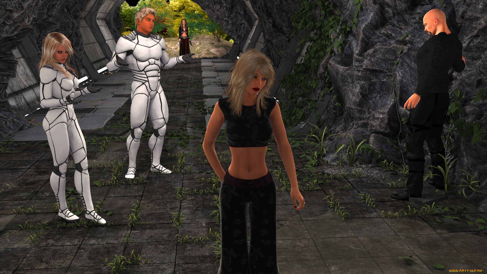 3д, графика, фантазия, , fantasy, взгляд, девушка, фон