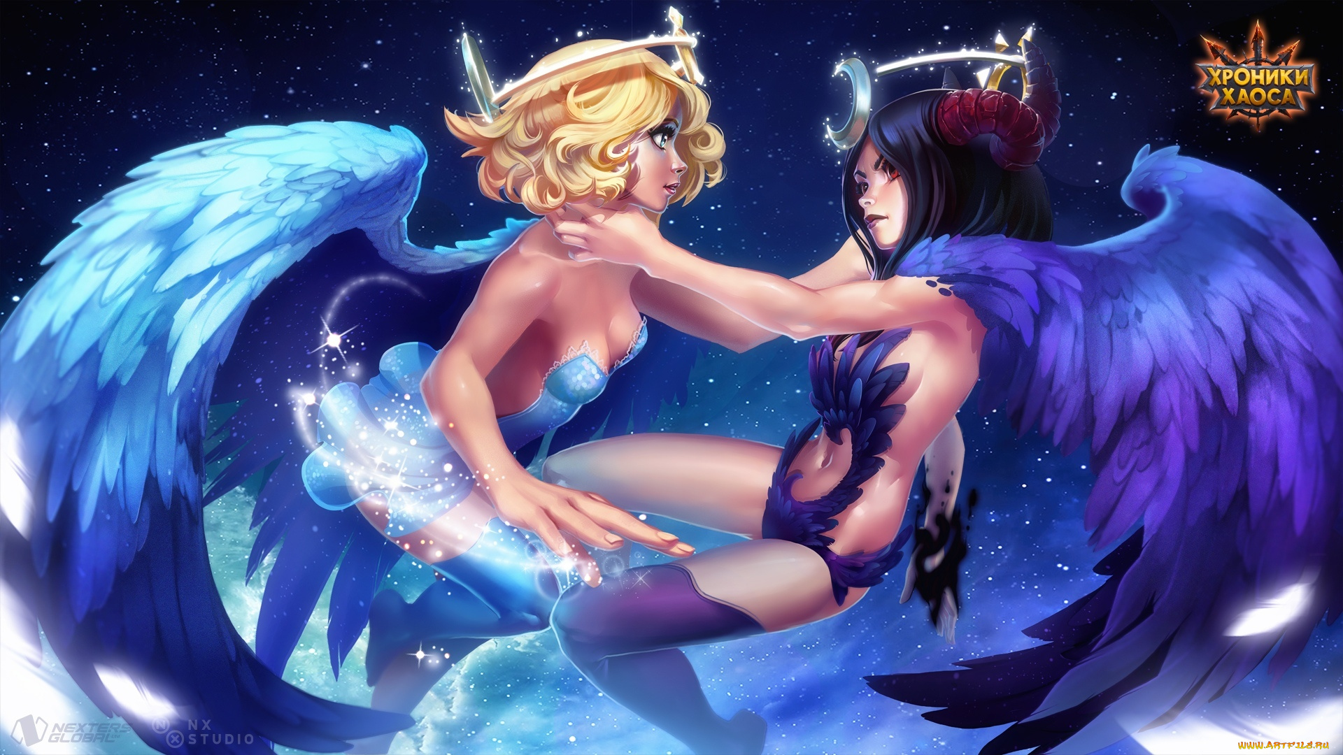 видео, игры, ~~~другое~~~, хроники, хаоса, крылья, селеста, hero, wars, девушки