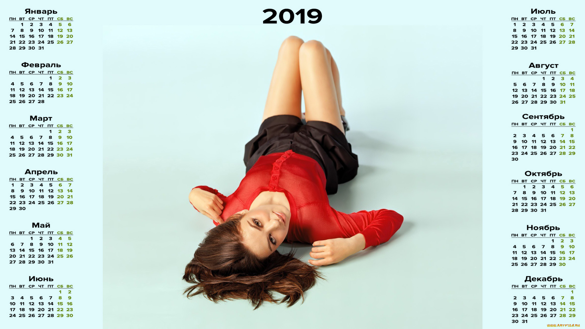 календари, девушки, взгляд, женщина