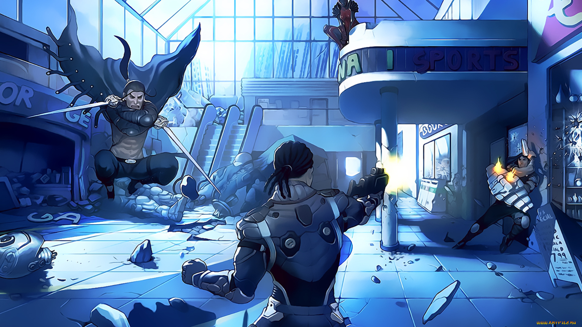 календари, фэнтези, 2019, calendar, поединок, нападение, помещение, оружие, мужчина