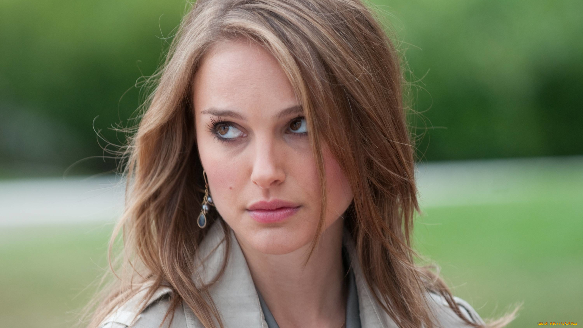 девушки, natalie, portman, актриса, лицо, плащ