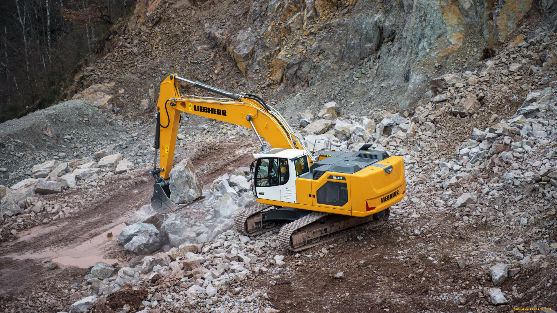 техника, экскаваторы, liebherr