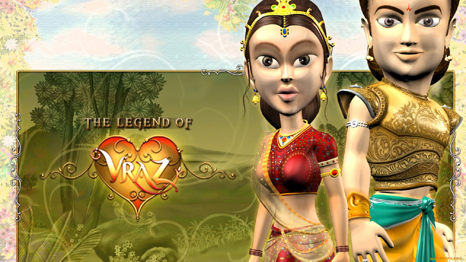 видео, игры, the, legend, of, vraz, индусы, пара, сердечко