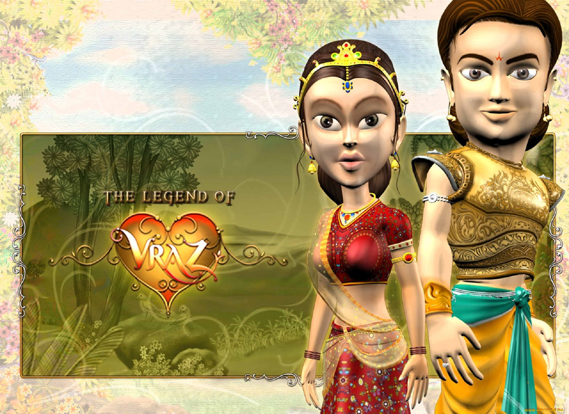 видео, игры, the, legend, of, vraz, индусы, пара, сердечко