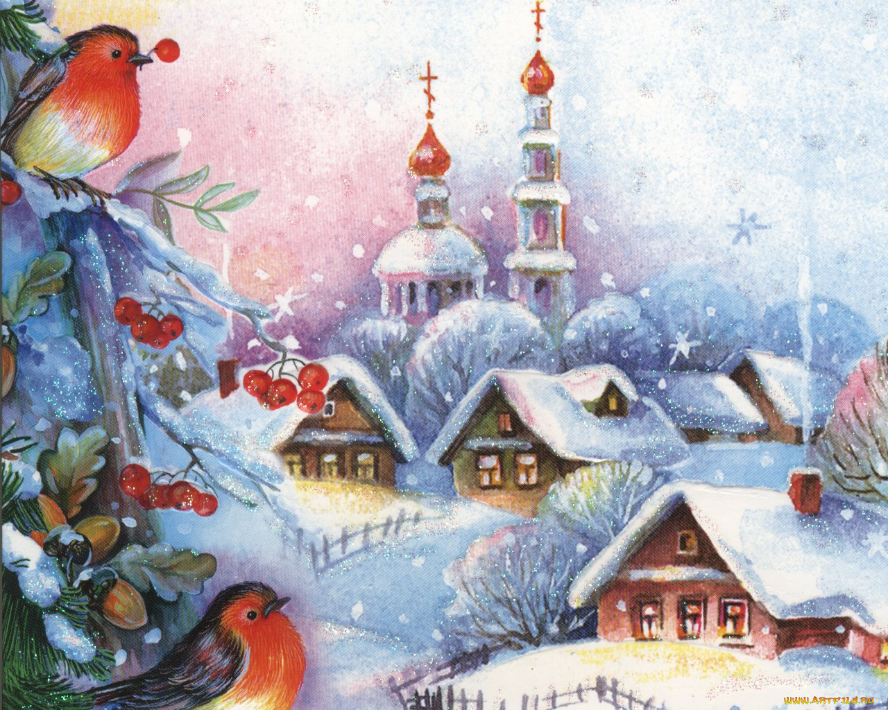 праздничные, рисованные