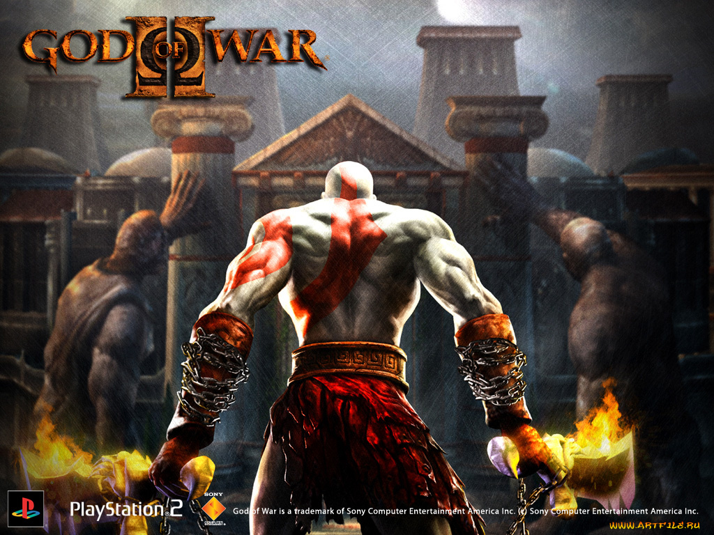 видео, игры, god, of, war, ii