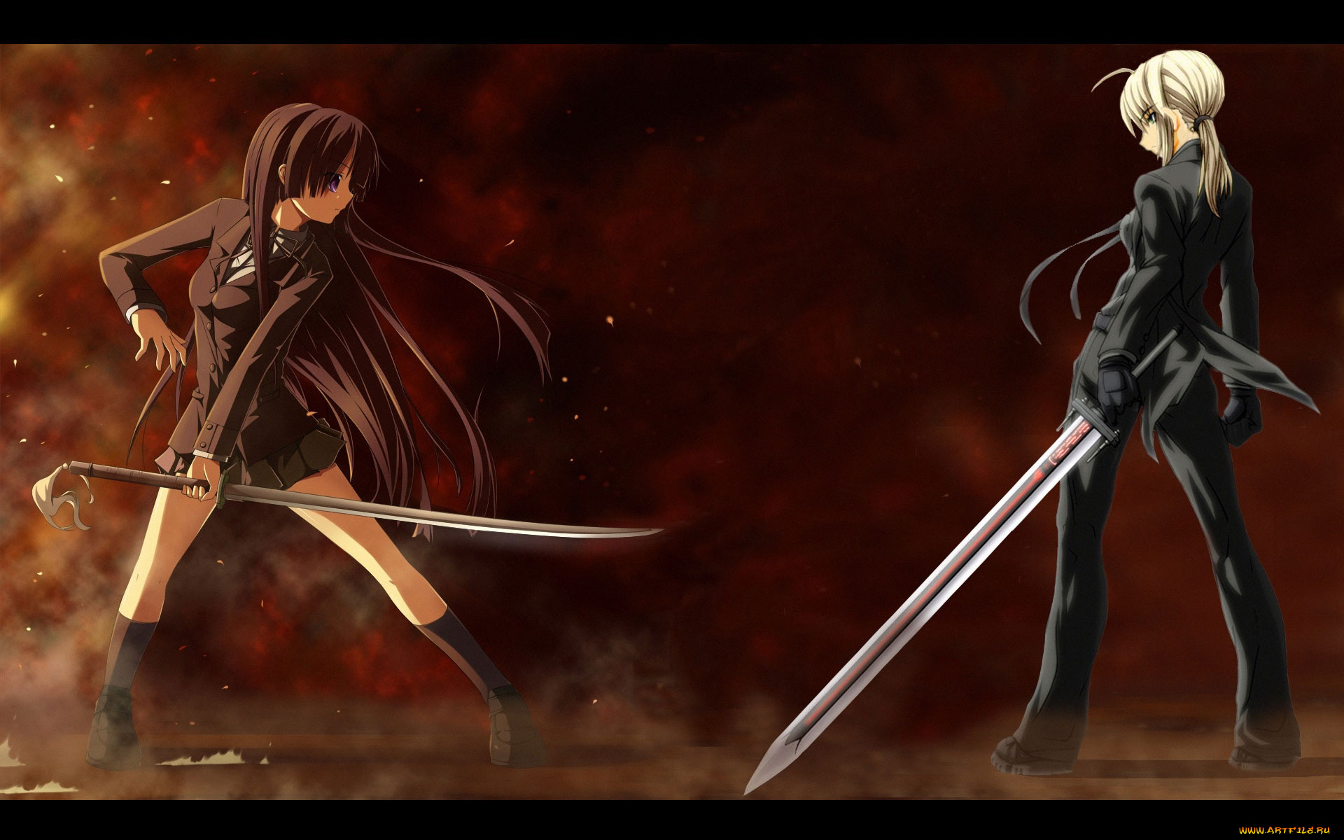 аниме, weapon, blood, technology