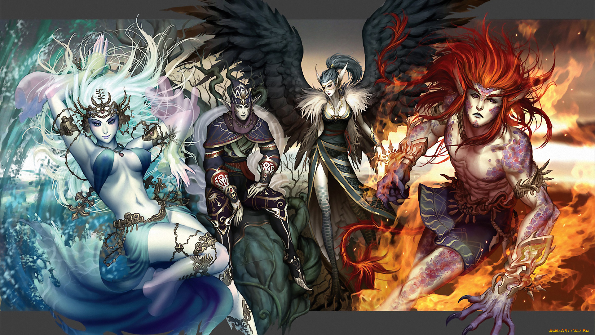 exhalted, graceful, wicked, masques, фэнтези, существа