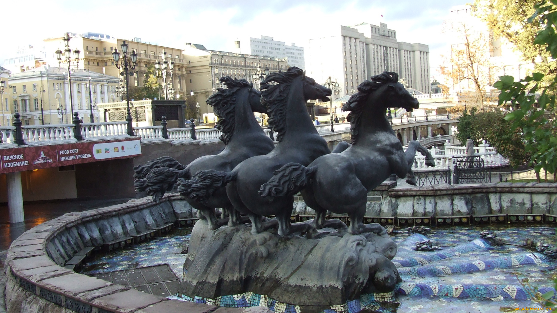 города, фонтаны