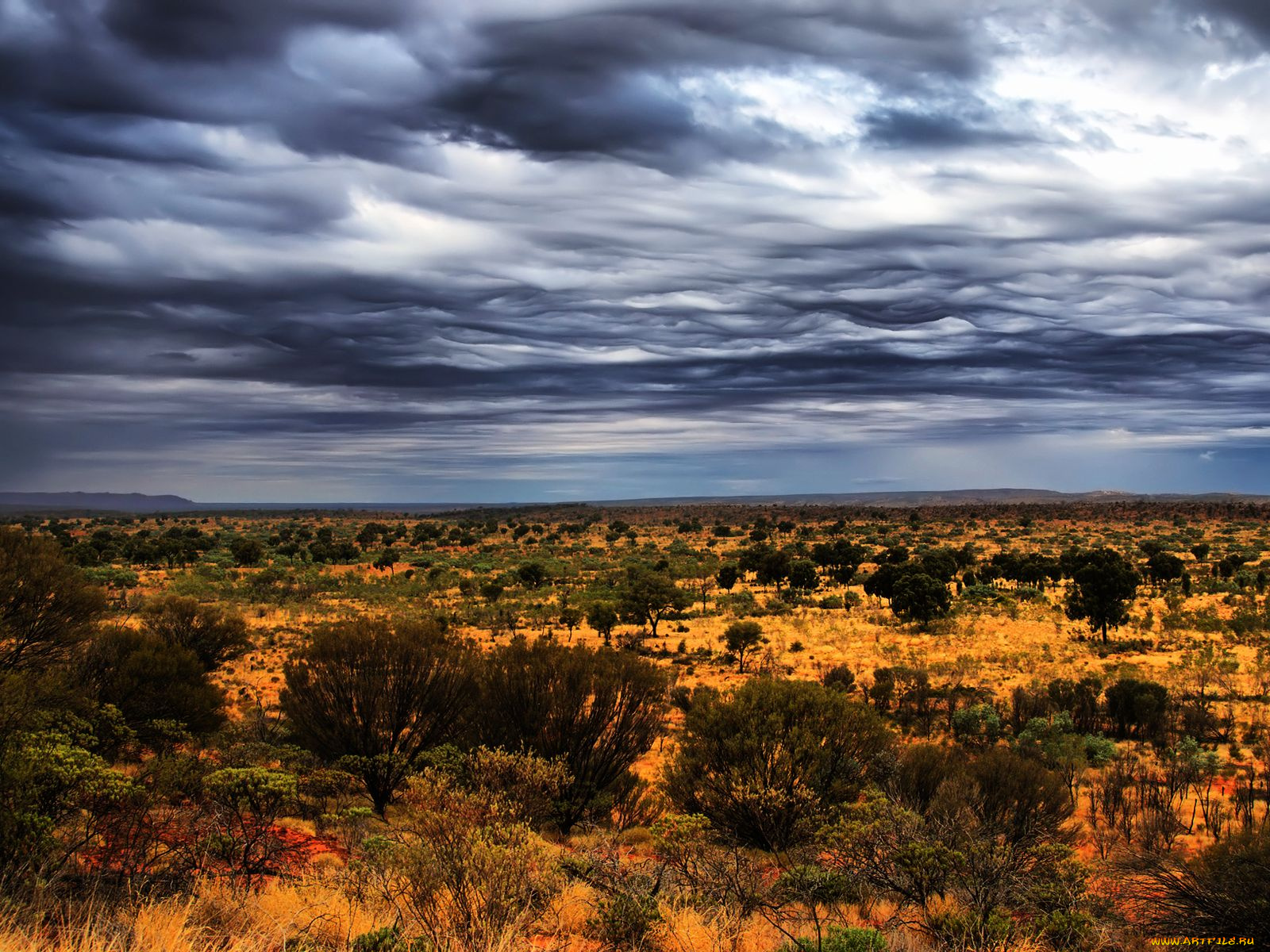 природа, пустыни, тучи