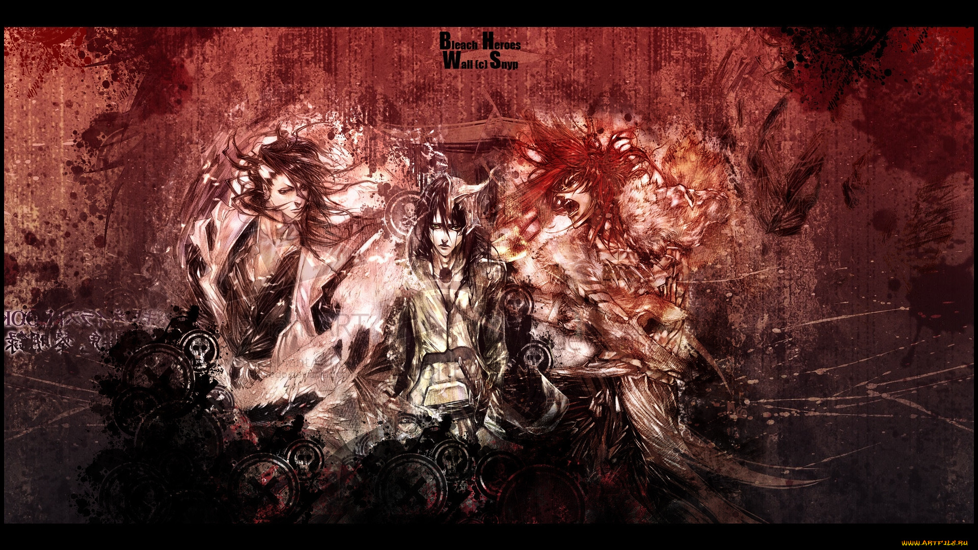 аниме, bleach, бьякуя, улькиора, ичиго