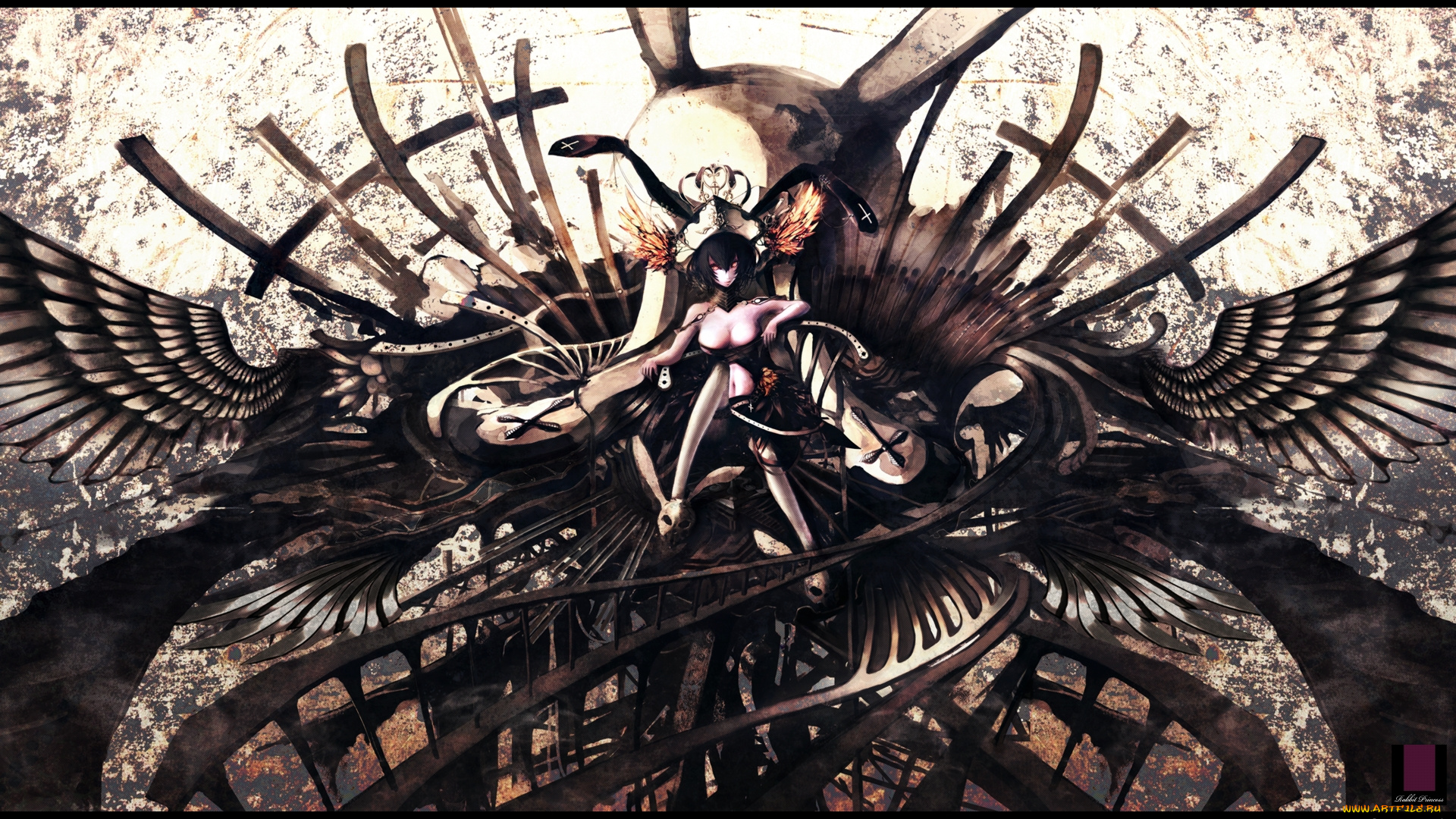 аниме, touhou, демон, мертвай, кролик