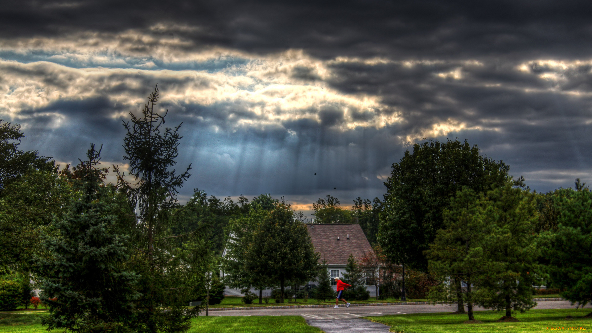 автор, kevin, lee, природа, дороги, тучи