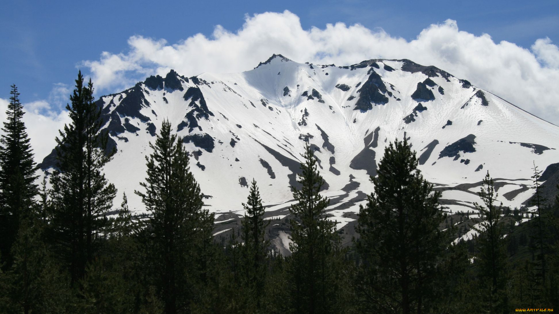 lassen, volcanic, national, park, природа, горы, заповедник