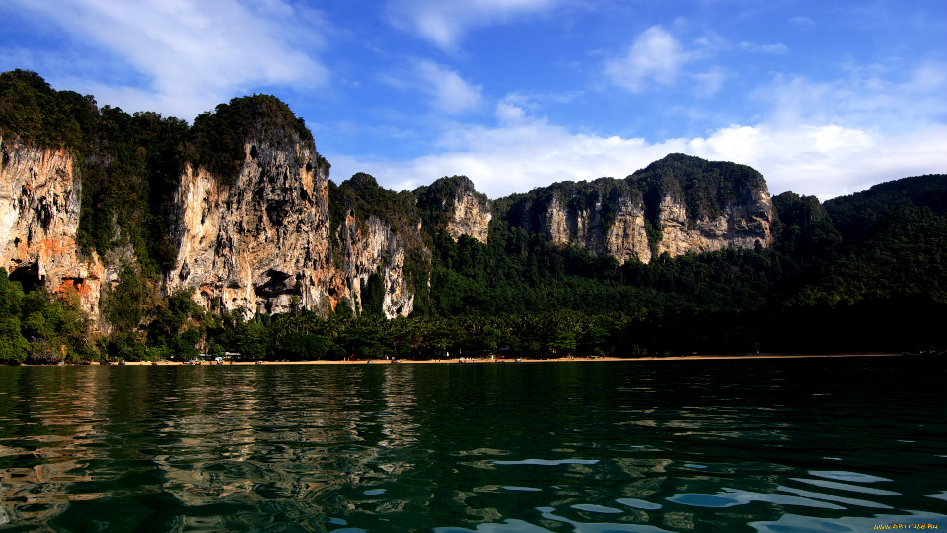 природа, горы, утес